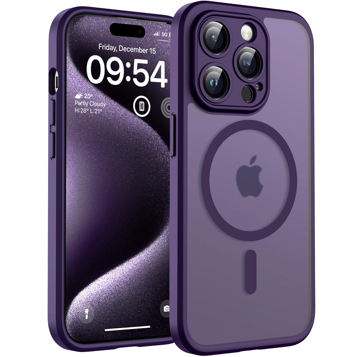 TOCOL for iPhone 13 Pro Max Case, Compatible with MagSafe, Black