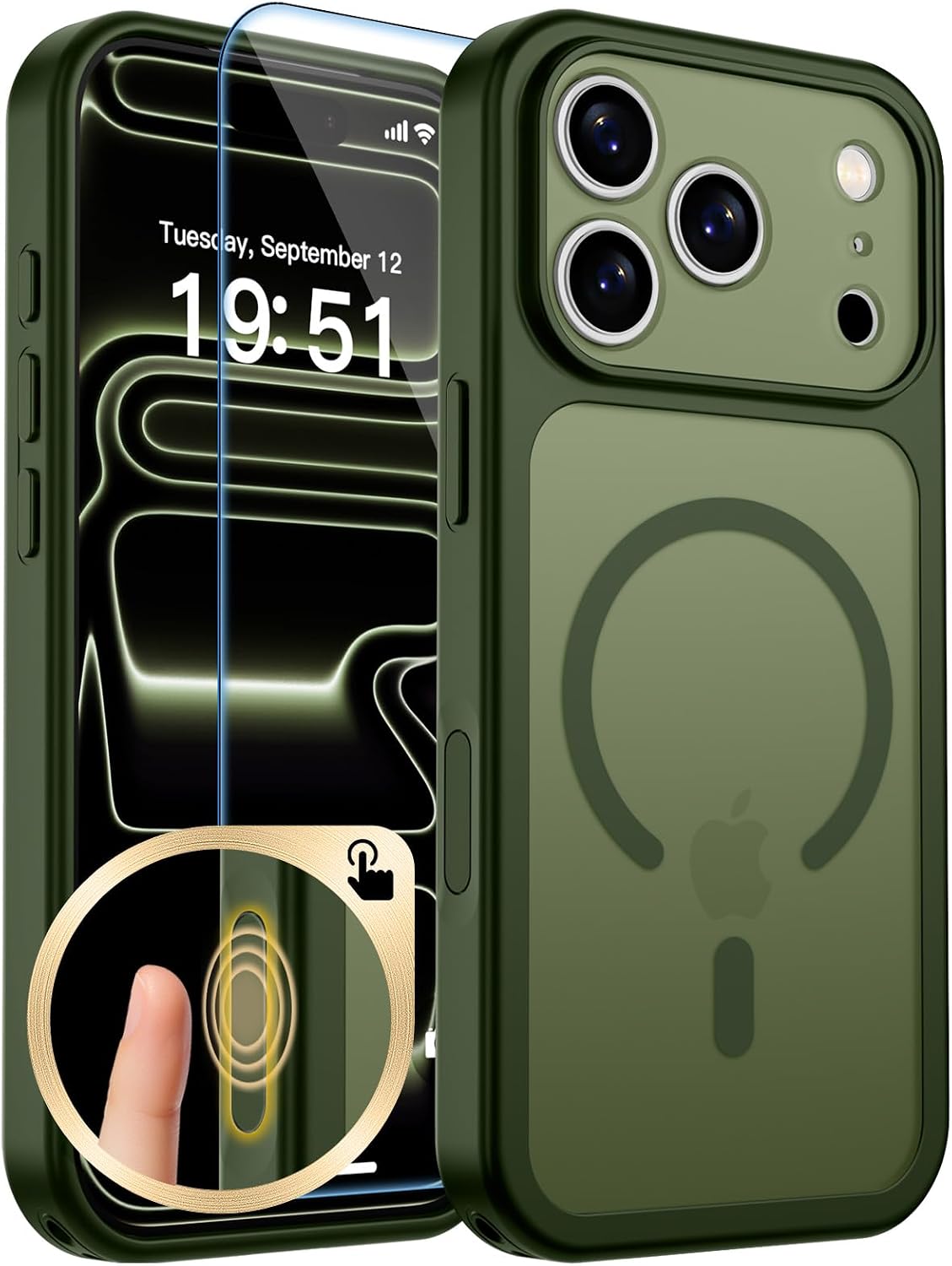 zapica Magnetic for iPhone Air Case, Dark Blue