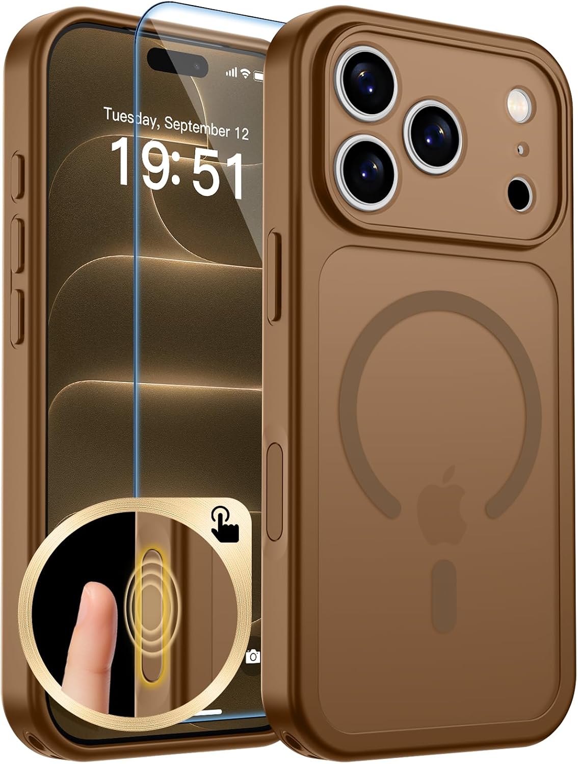 zapica Magnetic for iPhone Air Case, Dark Blue