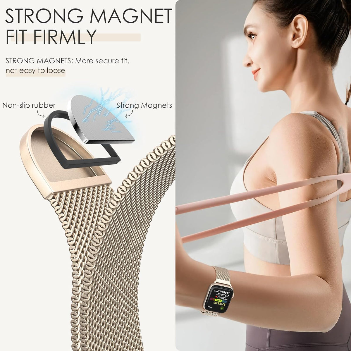 Original Milanese Loop Compatible with Apple Watch Bands for Women & Men