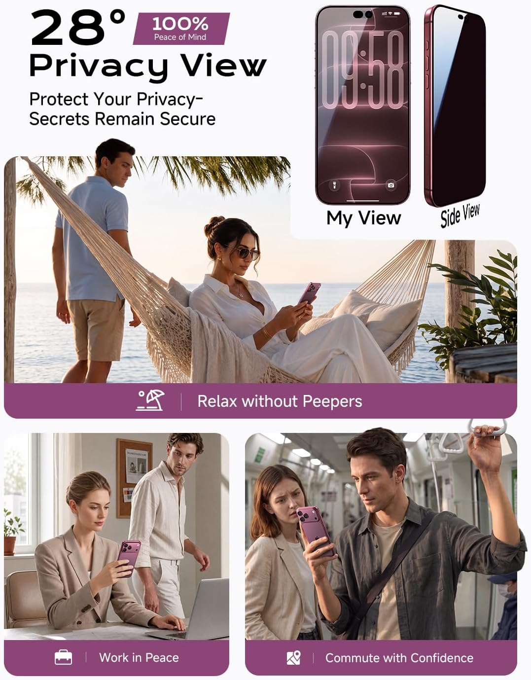 MAGIC JOHN Privacy for iPhone 18 Pro Max Screen Protector 6.9 inch