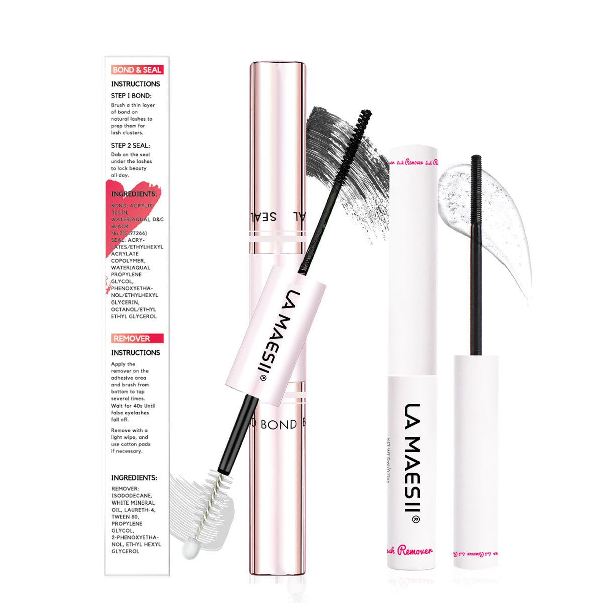 LA MAESII Lash Remover for Lash Clusters 5ML Clear Remover for Lash Cluster