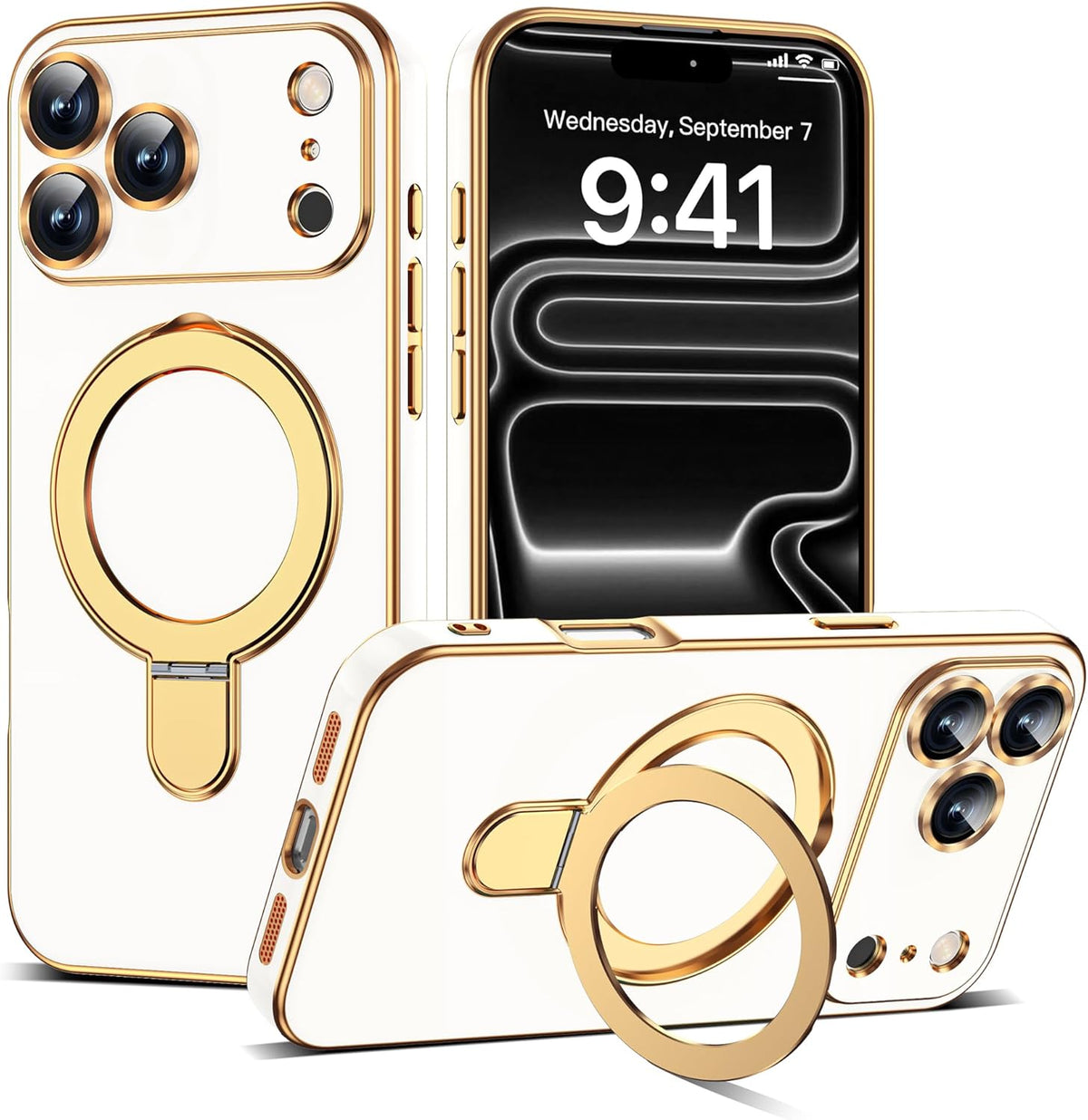 Marble Pattern Case for iPhone 11 with Stand 6.1",M-Purple