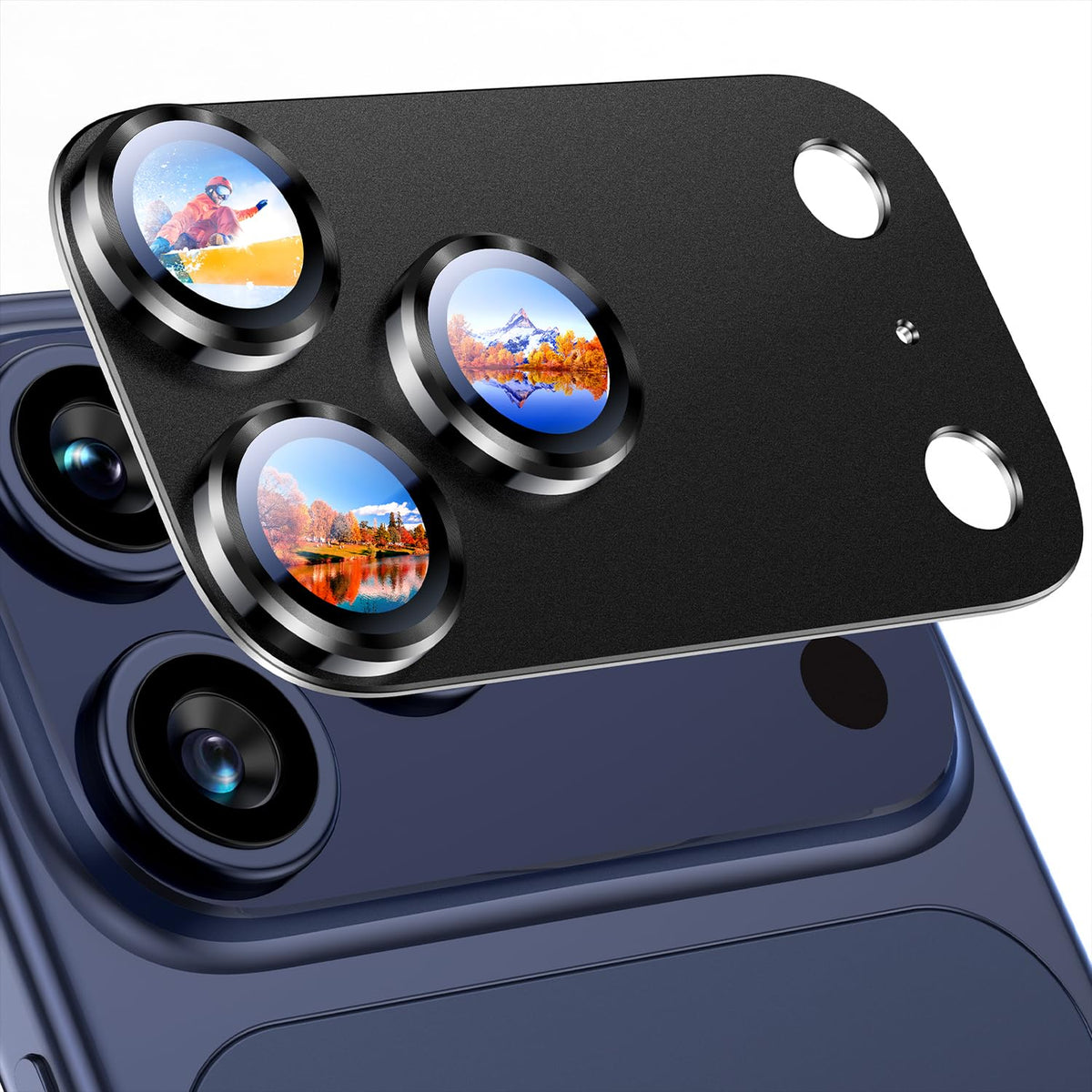 Uyiton for iPhone 18 Pro Camera Lens Protector, Metal Frame Glass Cover