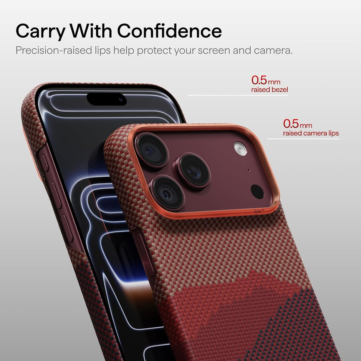 pitaka for iPhone 18 Pro Case 6.3" with Caseless Feeling, Abyss Blue