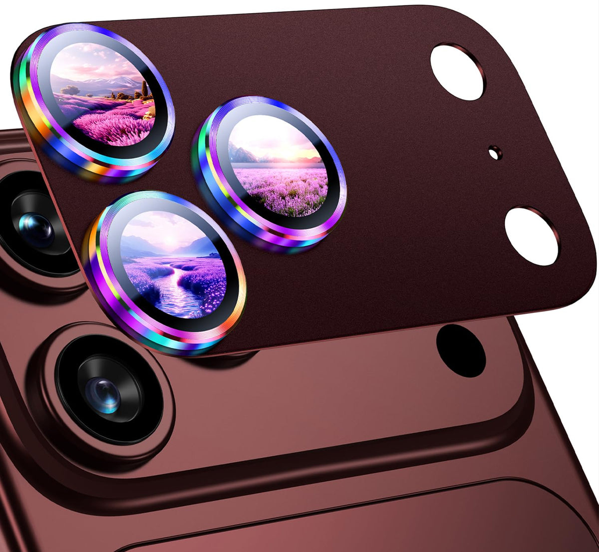 Uyiton for iPhone 18 Pro Camera Lens Protector, Metal Frame Glass Cover