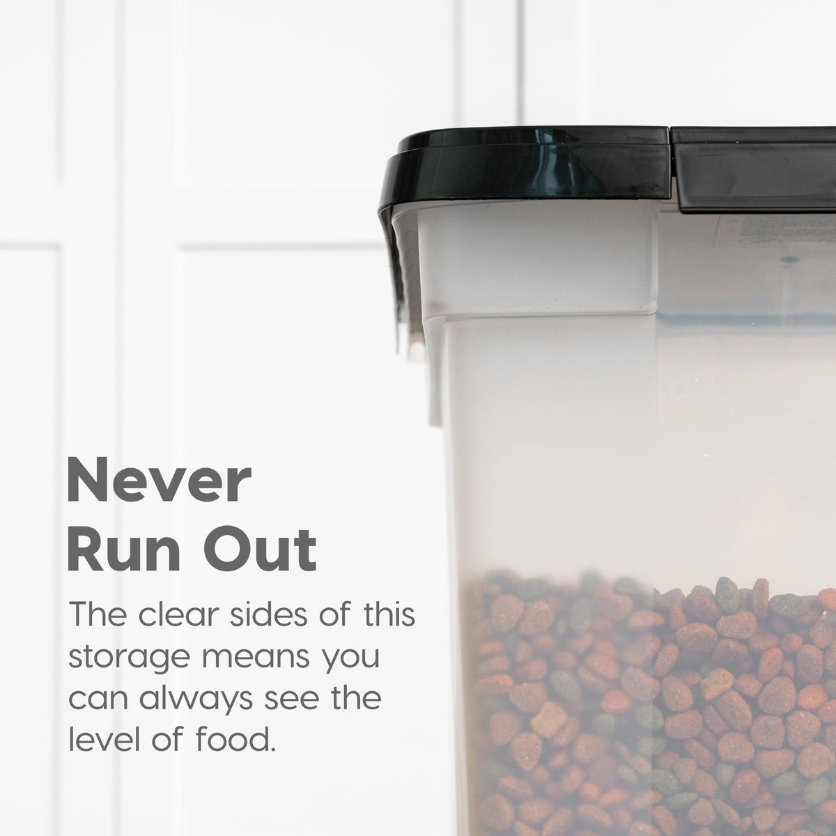 IRIS USA Dog Food Storage Container, Airtight, 30 lb Capacity, Wheels