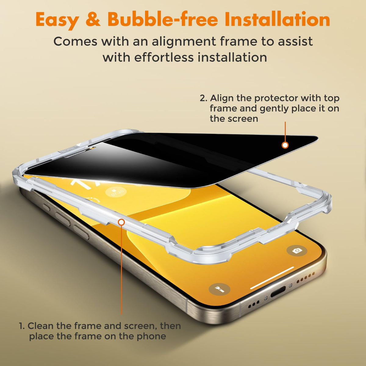 UNBREAKcable Privacy Screen Protector for iPhone 16 Pro, 2-Pack