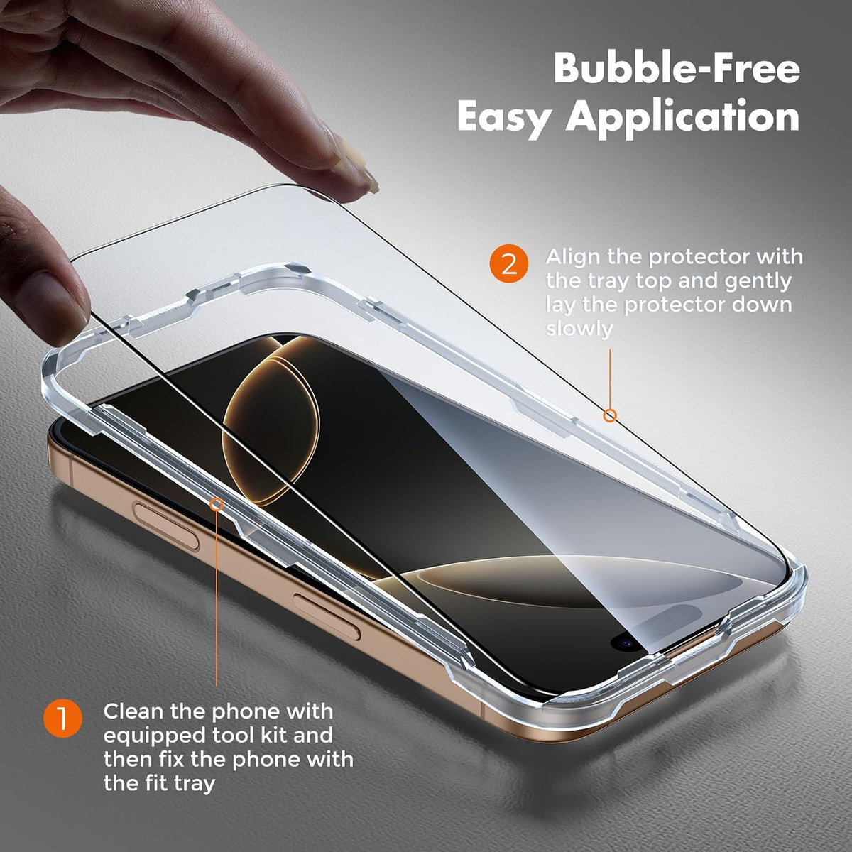 UNBREAKcable 3-Pack Screen Protector for iPhone 15, Full Coverage