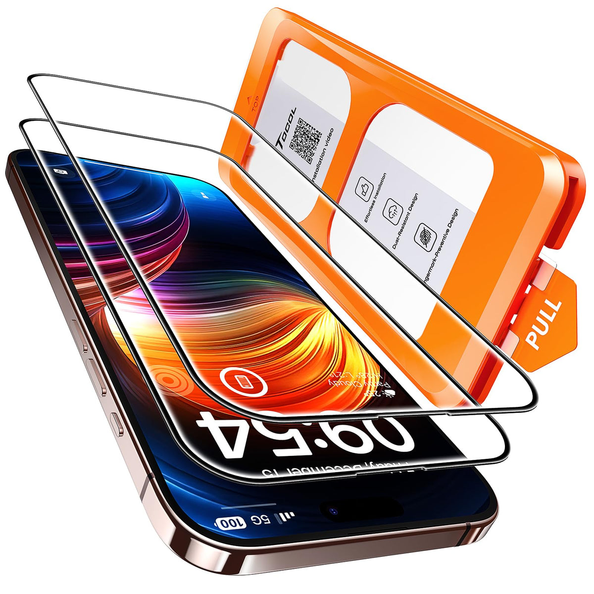 TOCOL for iPhone 17 Screen Protector, Easy Installation
