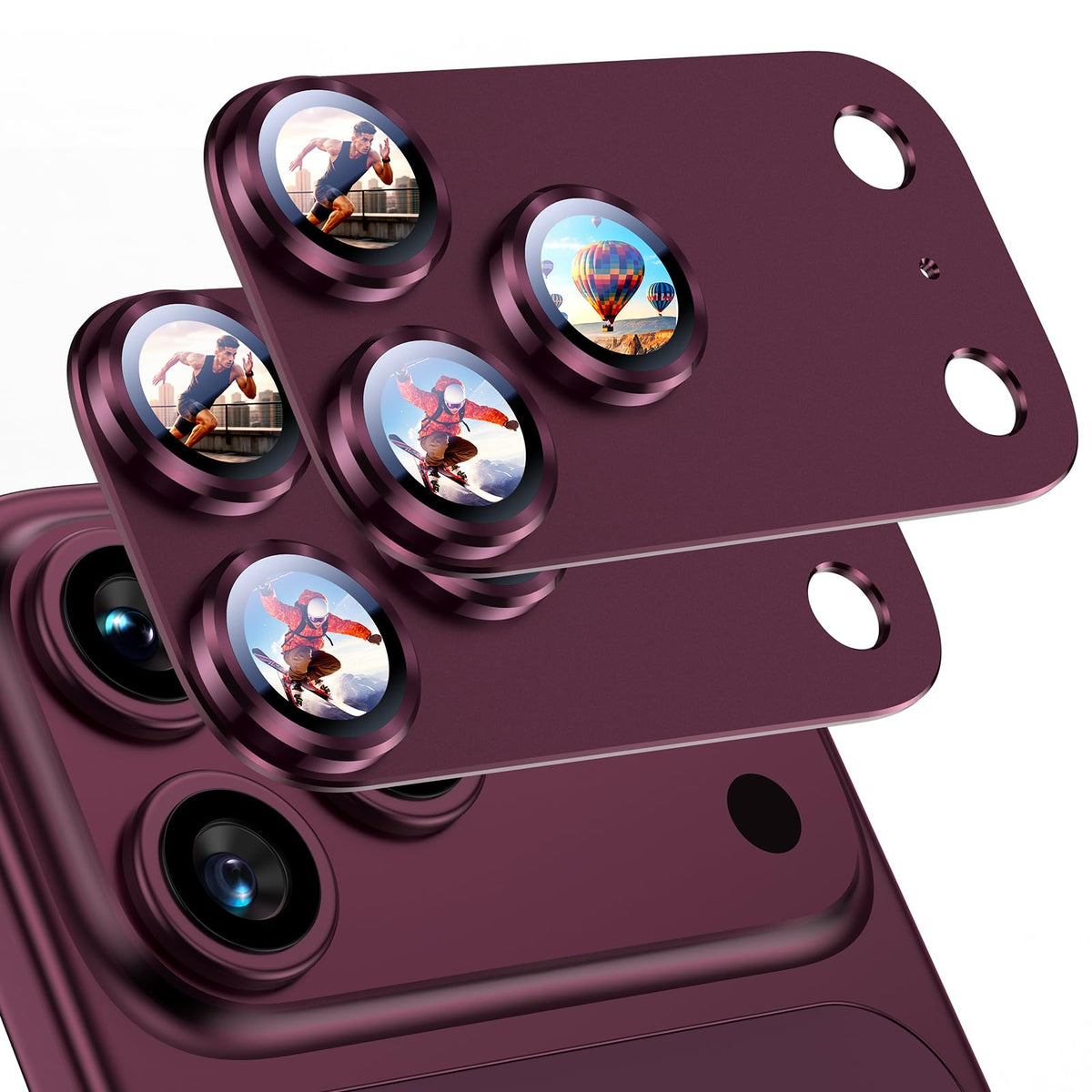 Uyiton for iPhone 18 Pro Camera Lens Protector, Metal Frame Glass Cover