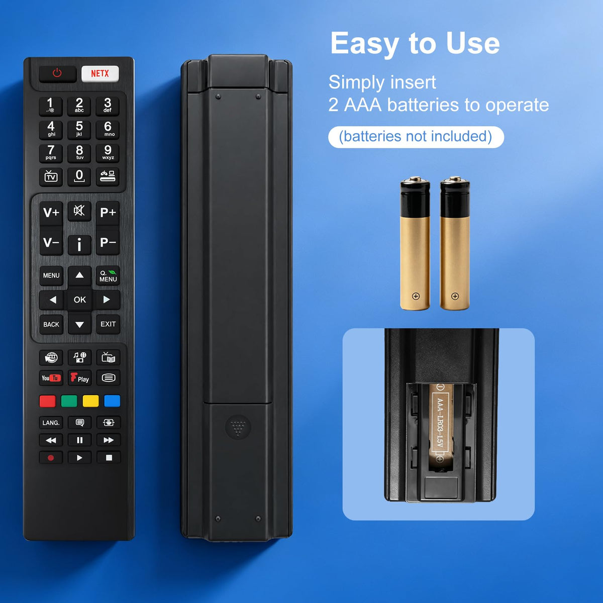 2 Pack Universal Remote for Samsung TV Remote Control with Prime Video, Netflix, Rakute TV Button, Samsung Remote Controls for Smart TV LCD UHD LED Hdtv QLED 3D 4K 8K TVs All