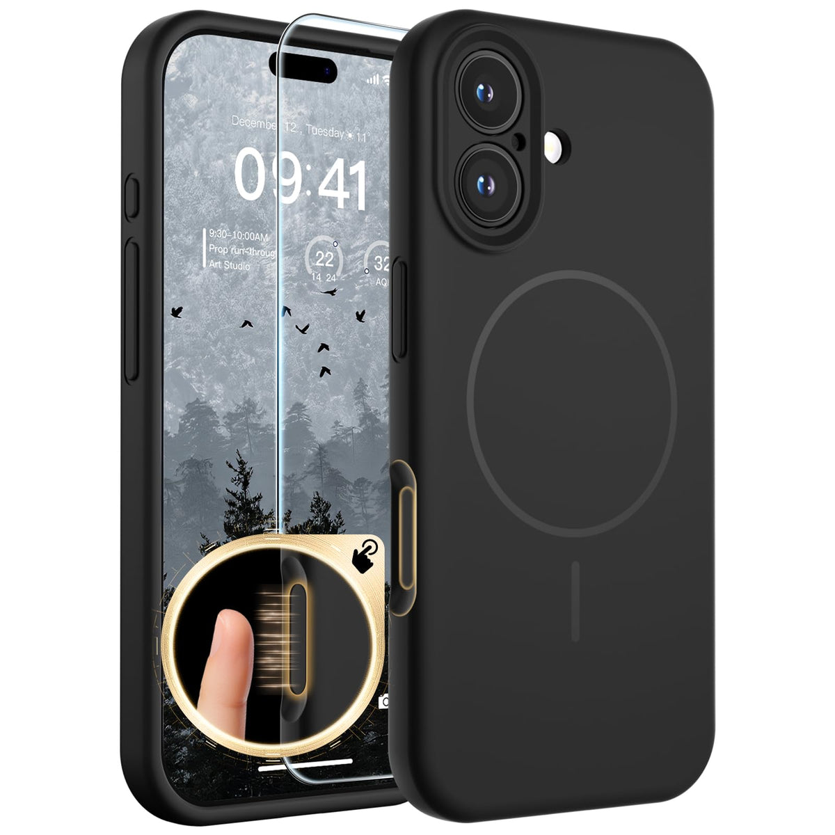 SUPFINE Silicone & Magnetic for iPhone 16 Pro Case