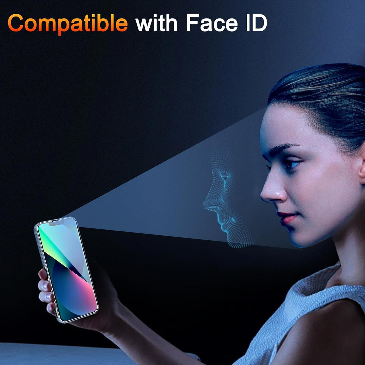 TZGZT 3 Pack Privacy Screen Protectors for iPhone Duo, Tempered Glass