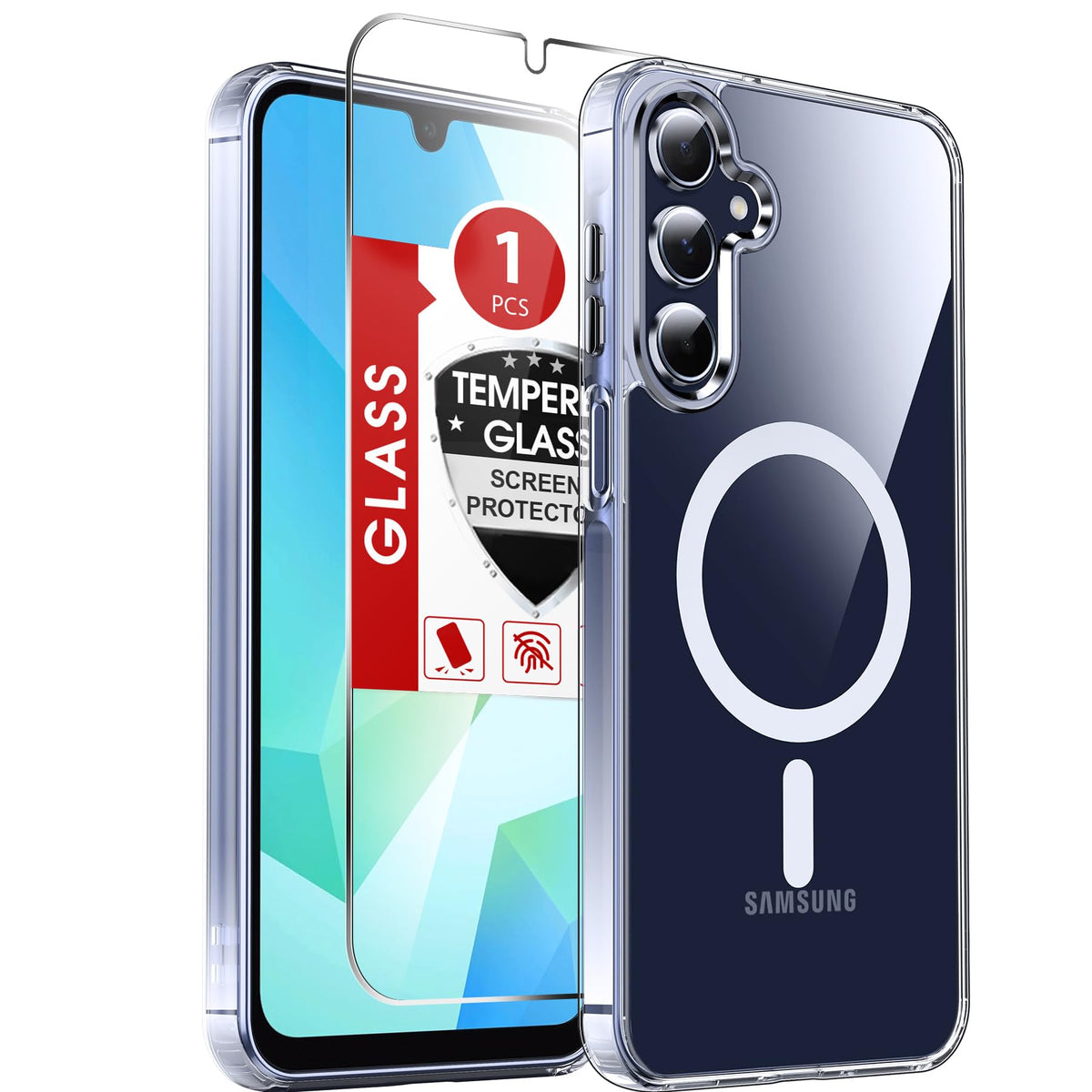 LeYi for Pixel-8A Phone Case: MagSafe Fit & Screen Protector Crystal Clear