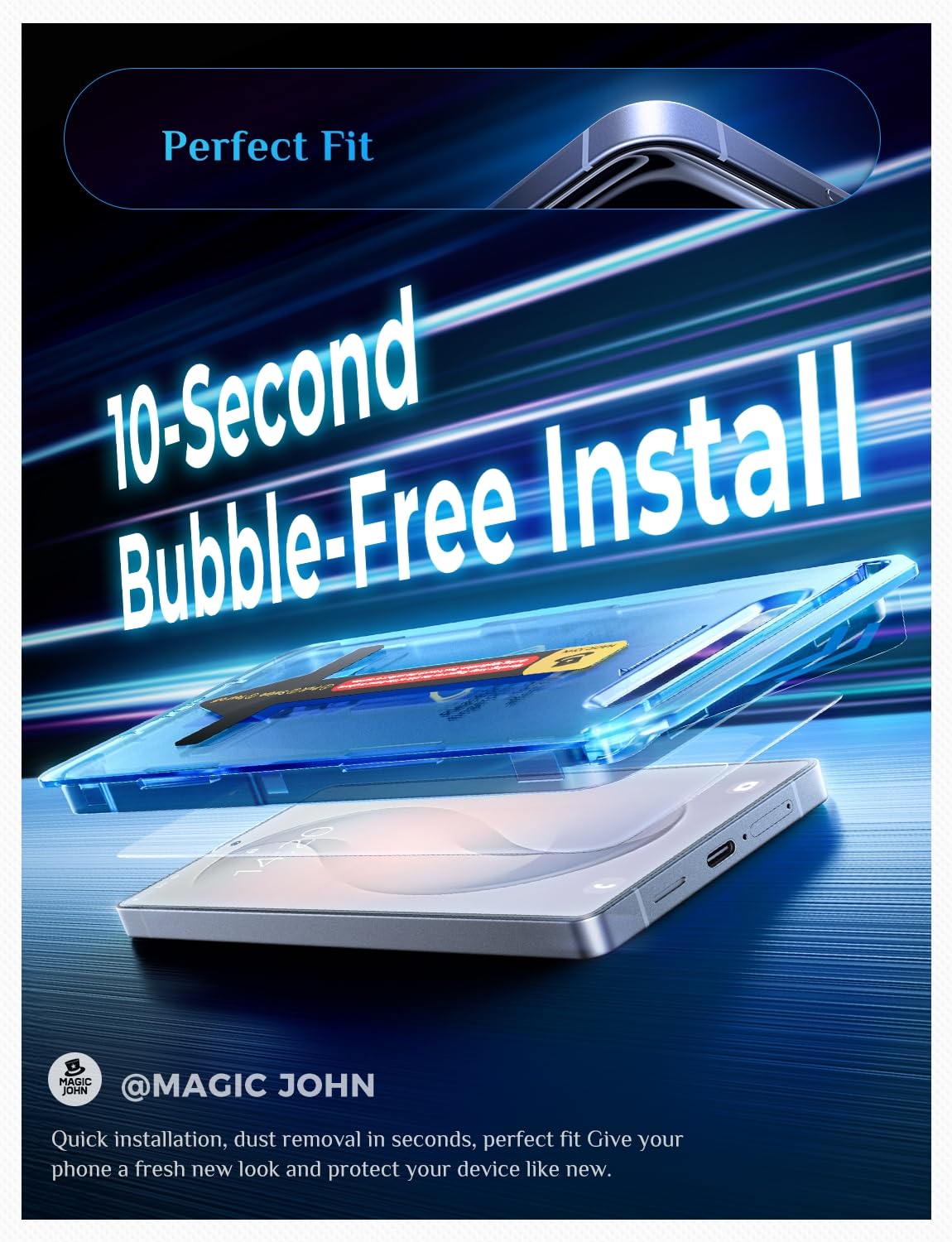 MAGIC JOHN for iPhone 18 Pro Max Screen Protector Easy Installation