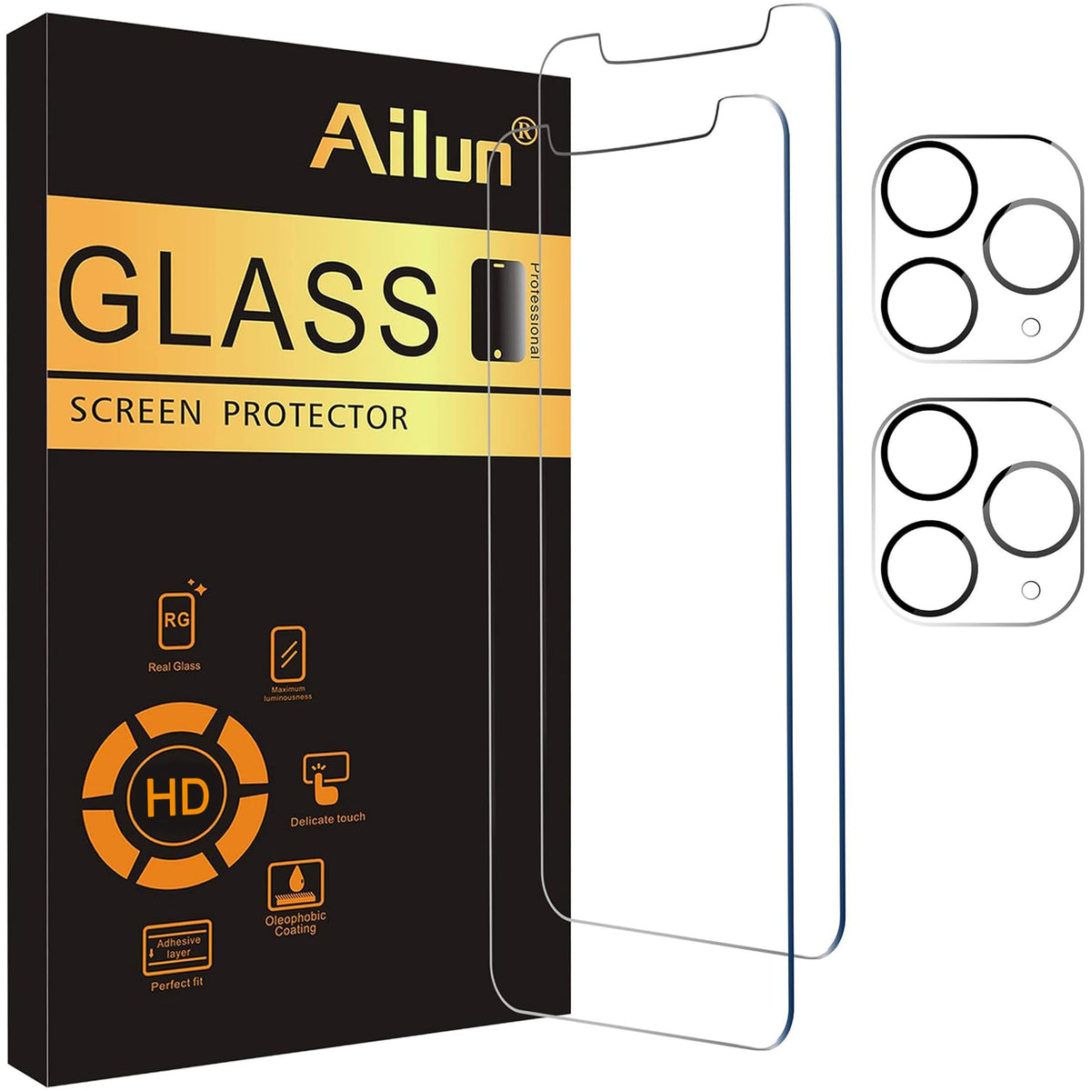 Ailun Screen Protector + Camera Lens Protector for iPhone 16 Pro Max