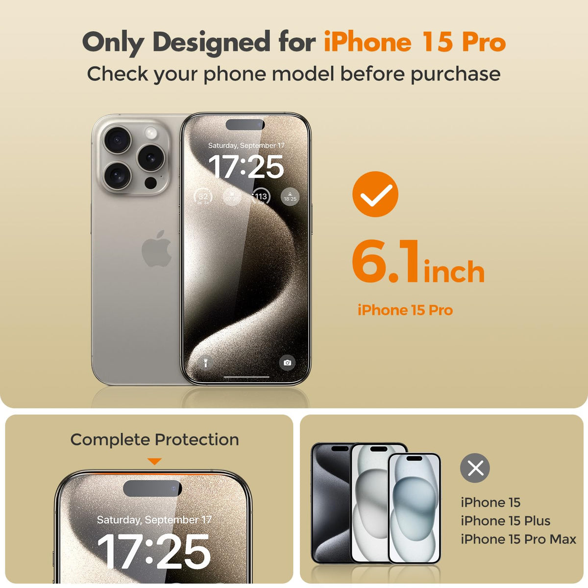 UNBREAKcable Privacy Screen Protector for iPhone 16 Pro, 2-Pack