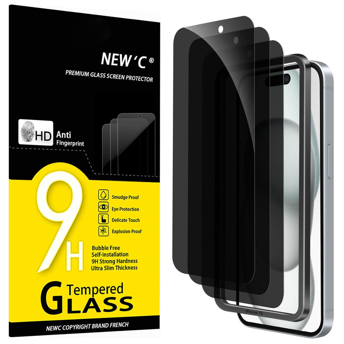 NEW'C for iPhone 17 Pro Max, iPhone 16 Pro Max Screen Protector HD Clear