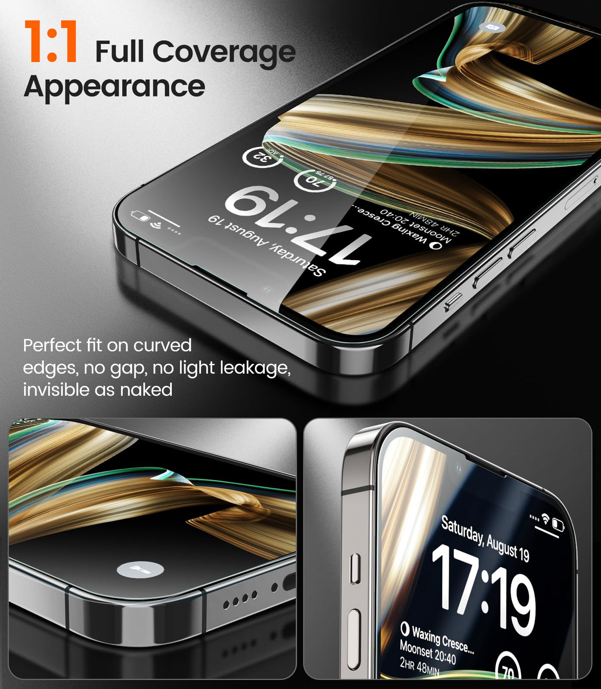 EZ-GLAZ-4 Pack for iPhone 17 Pro Max Privacy Screen Protector (6.9")
