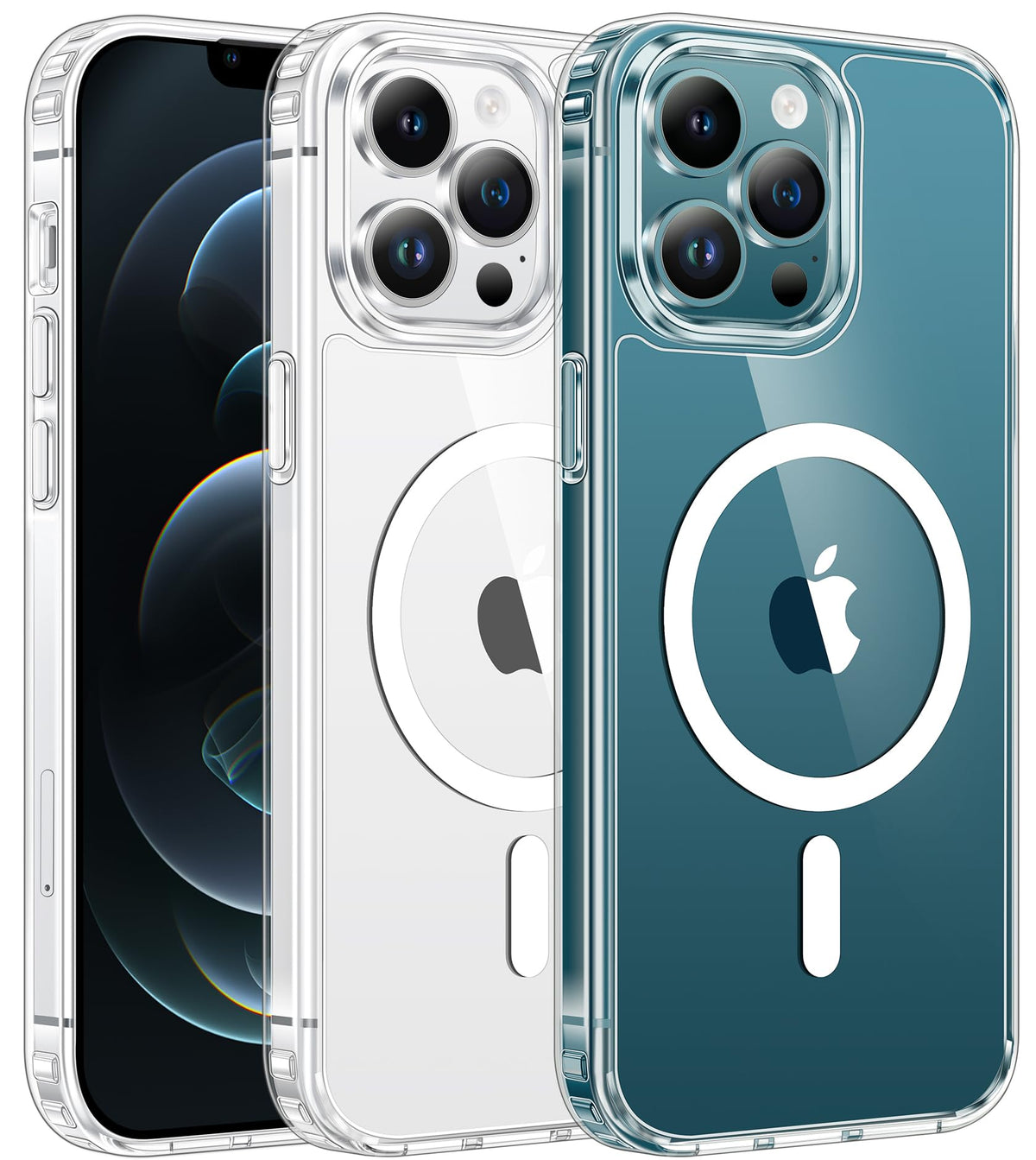 FNTCASE Magnetic for iPhone 15/14/13 Case, Clear