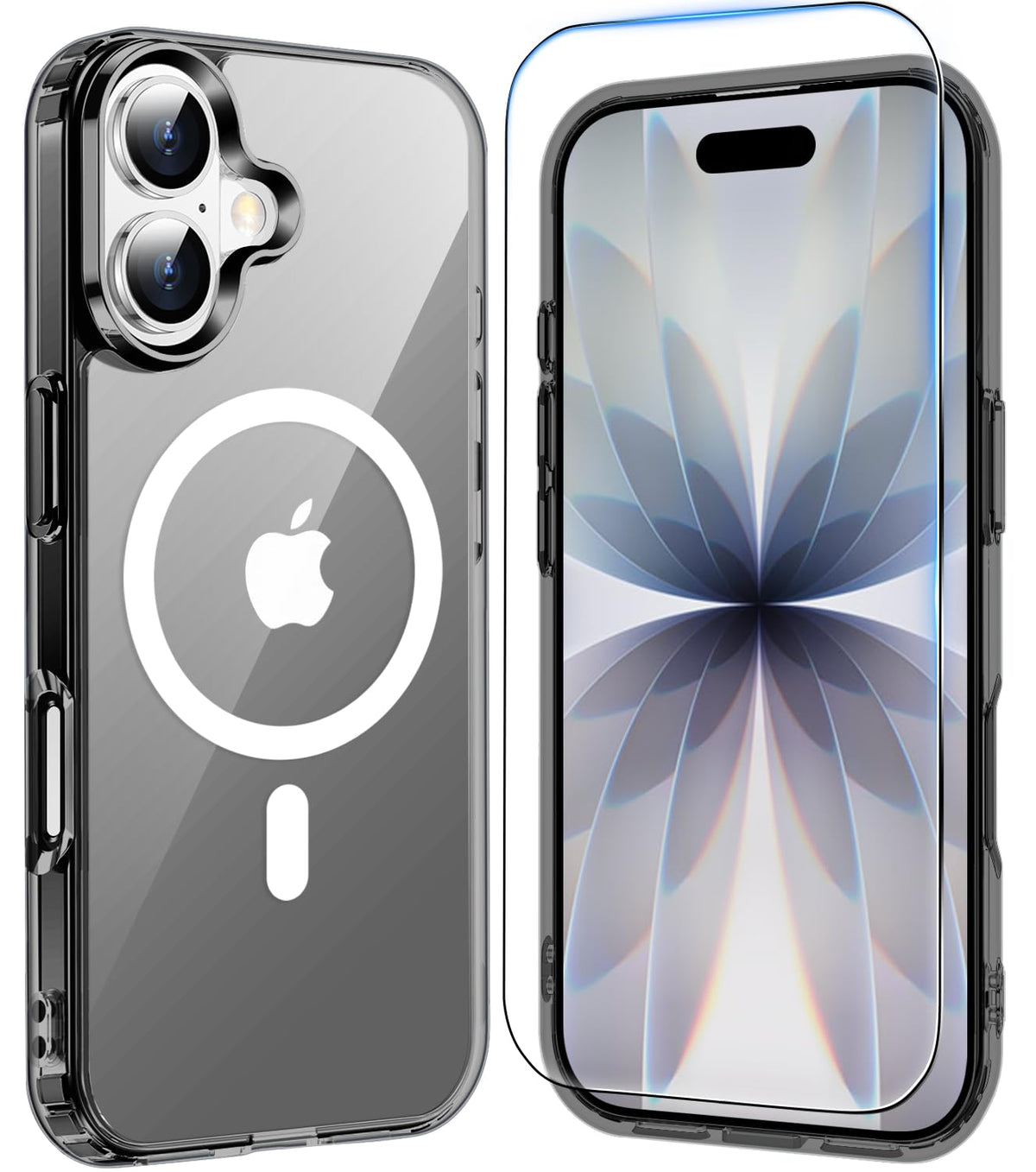 Temdan for iPhone AIR Case with Screen Protector Beige