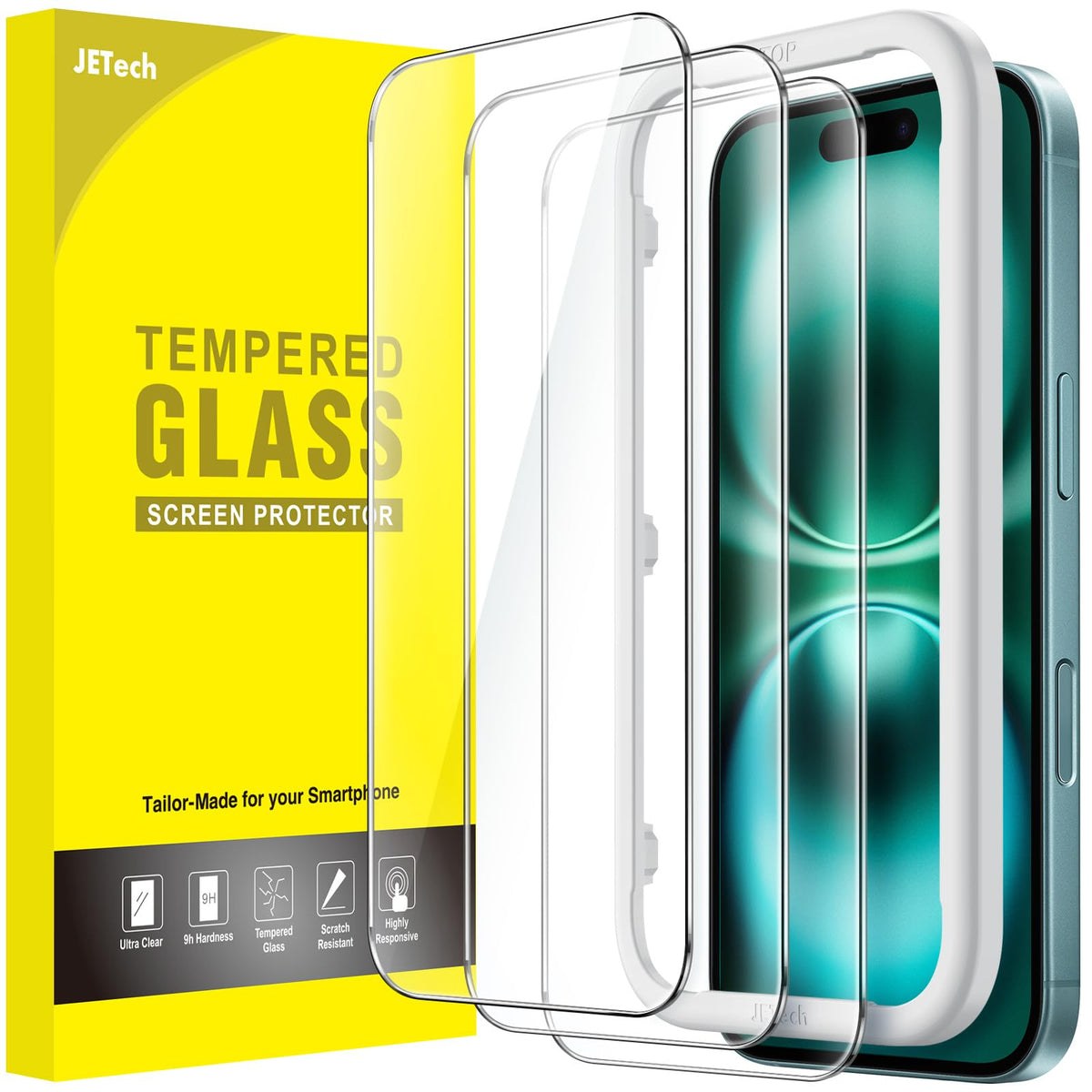 JETech Screen Protector for iPhone 18 Pro Max/17 Pro Max, 3-Pack