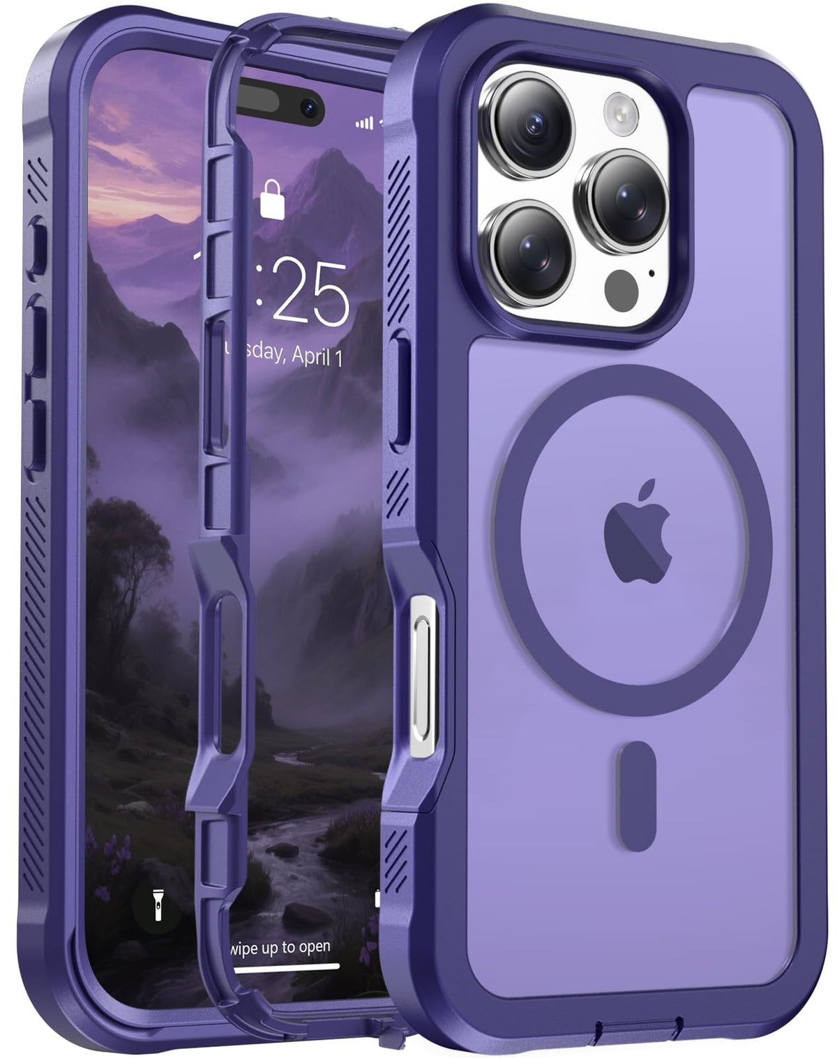 jaroco Magnetic for iPhone 15 Case Heavy Duty Protection Black