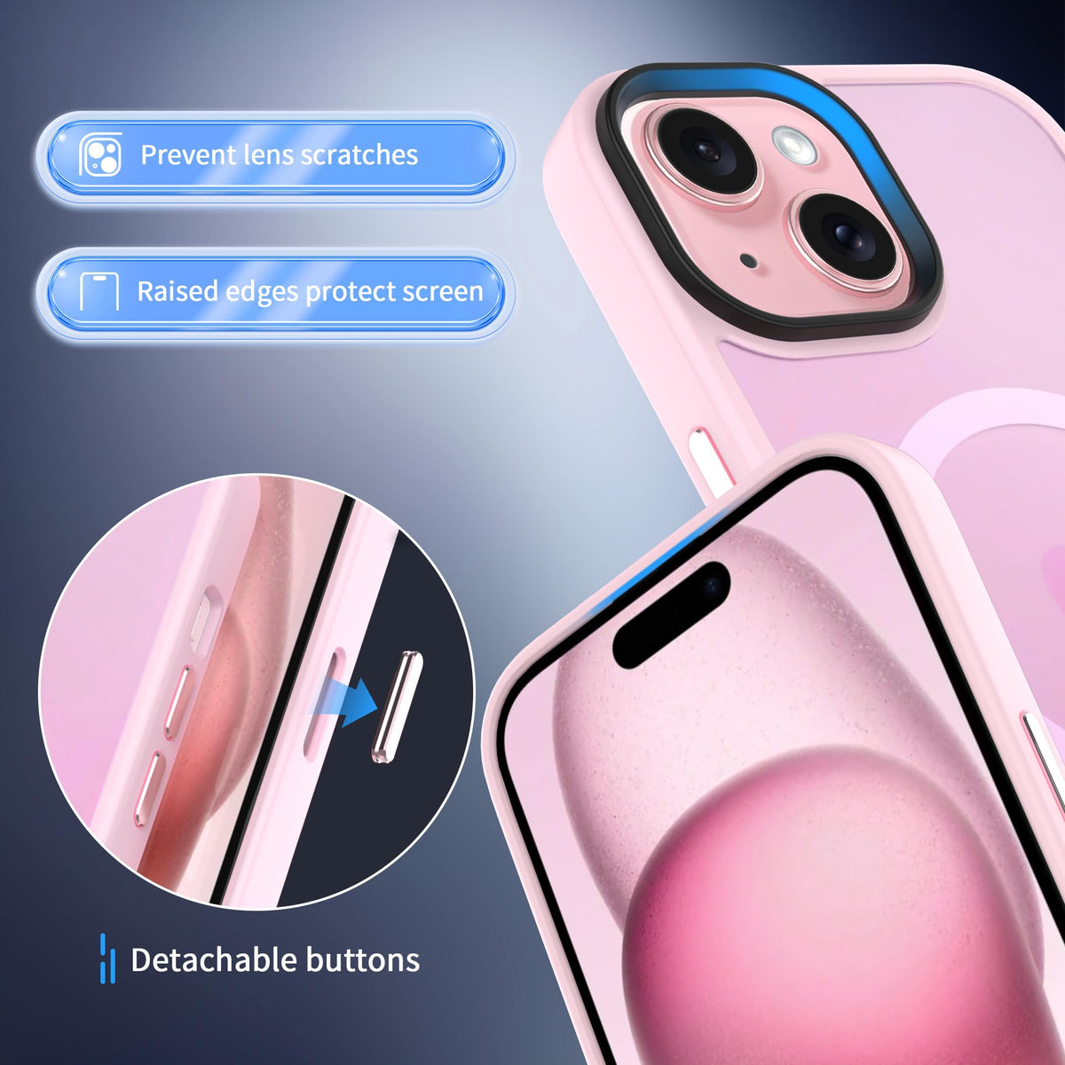 CACOE Magnetic Case for iPhone 17 6.3 inch, Light Purple