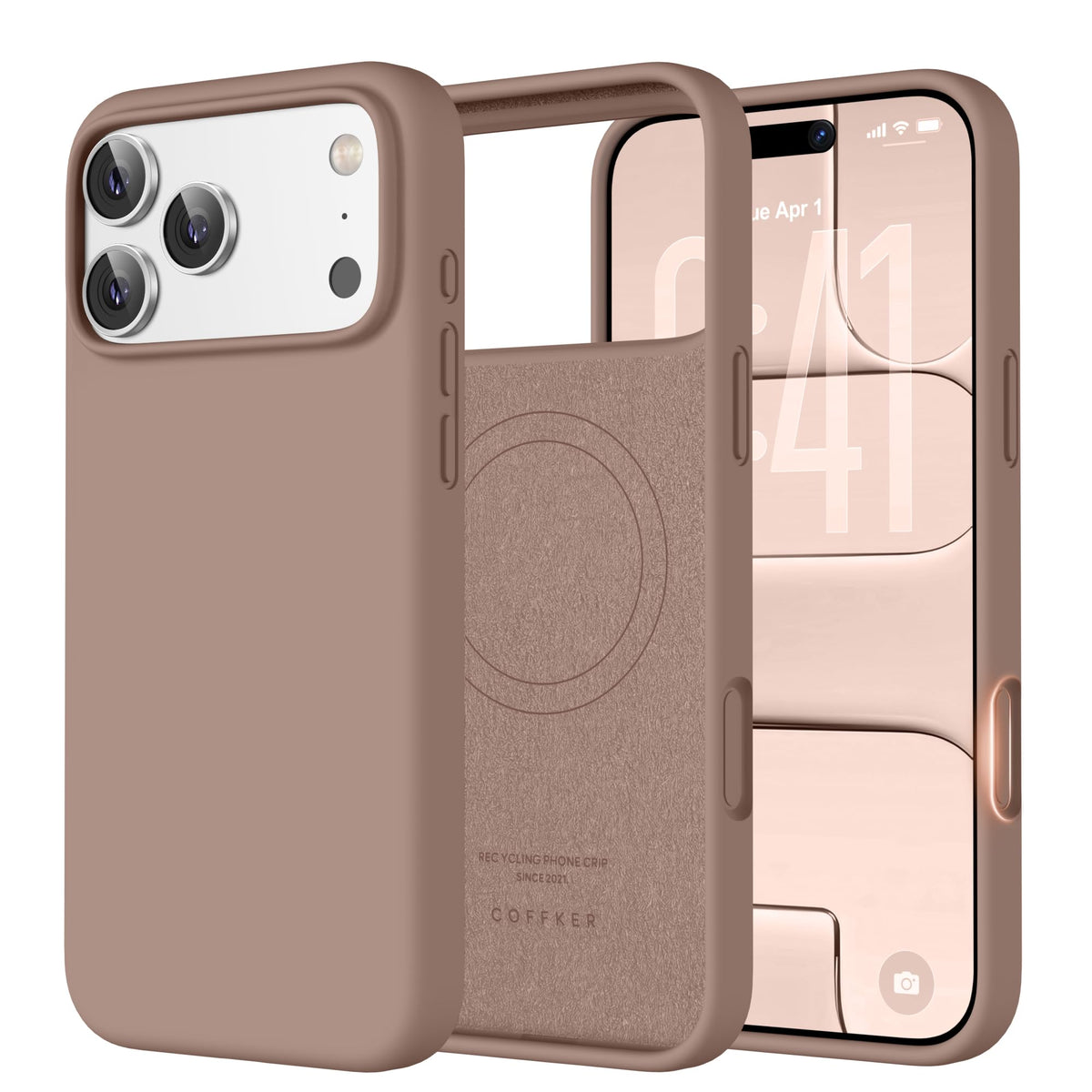 Magnetic for iPhone 18 Pro /17 Pro Case Silicone, Wine Red
