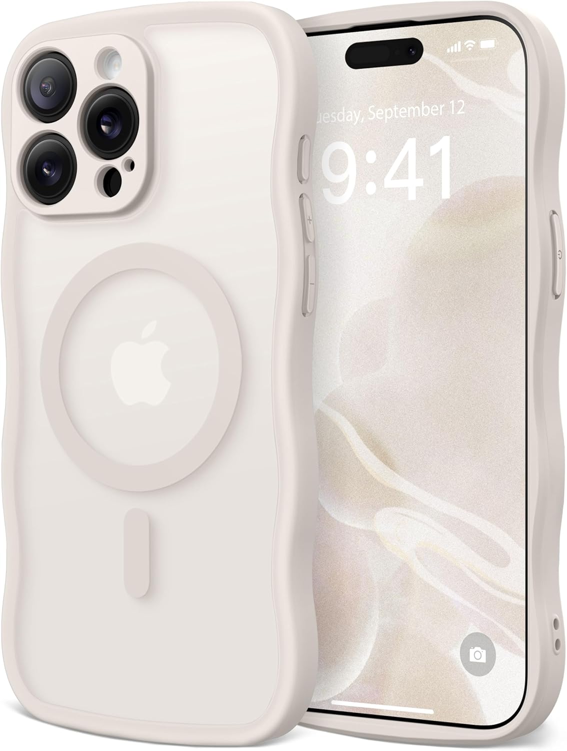 CAPRARO Cute for iPhone 11 Case, Compatible with MagSafe Stone