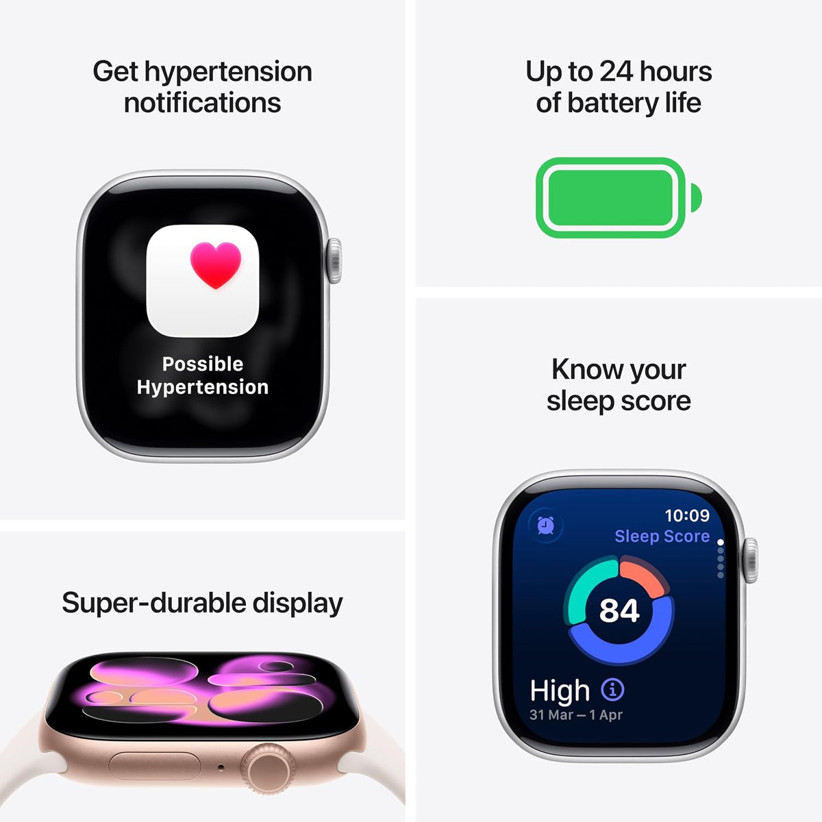 Apple Watch Series 11 GPS 42mm Smartwatch with Space Grey Aluminium Case with Black Sport Band S/M. Sleep Score, Fitness Tracker, Health Monitoring, Always-On Display, Water Resistant