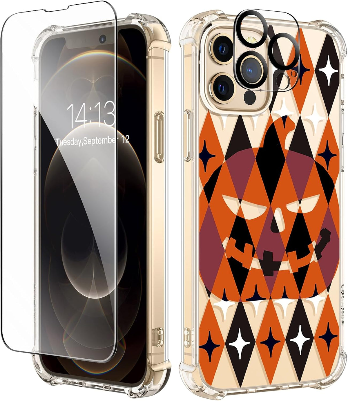 GVIEWIN for iPhone 11 Case Floral, Screen Protector & Camera Lens Protector