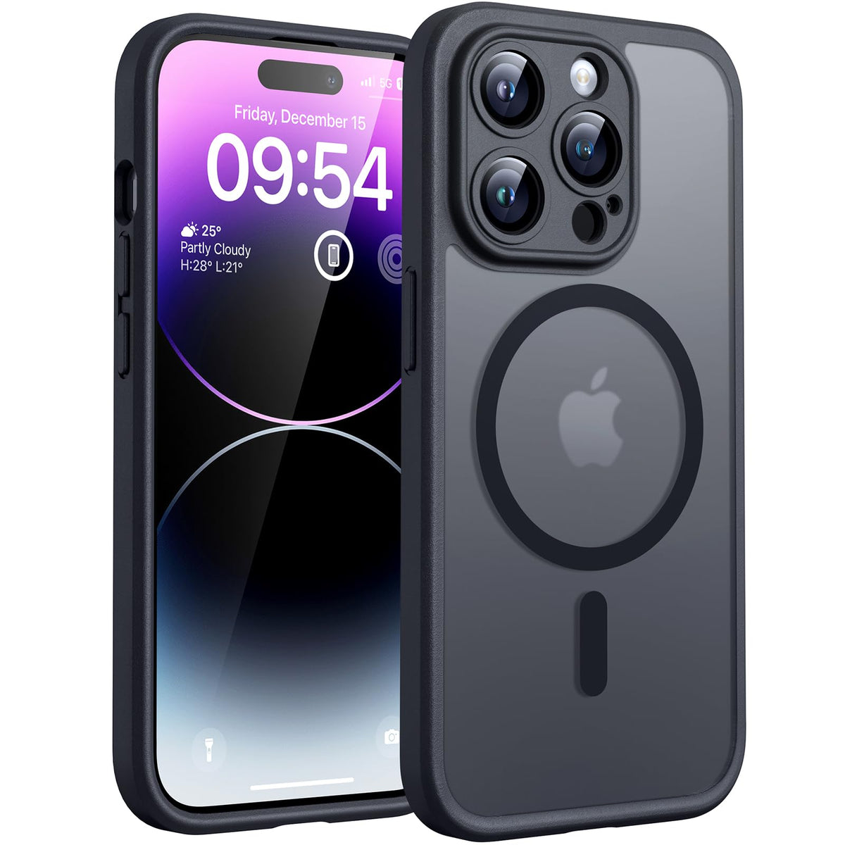 TOCOL for iPhone 13 Pro Max Case, Compatible with MagSafe, Black