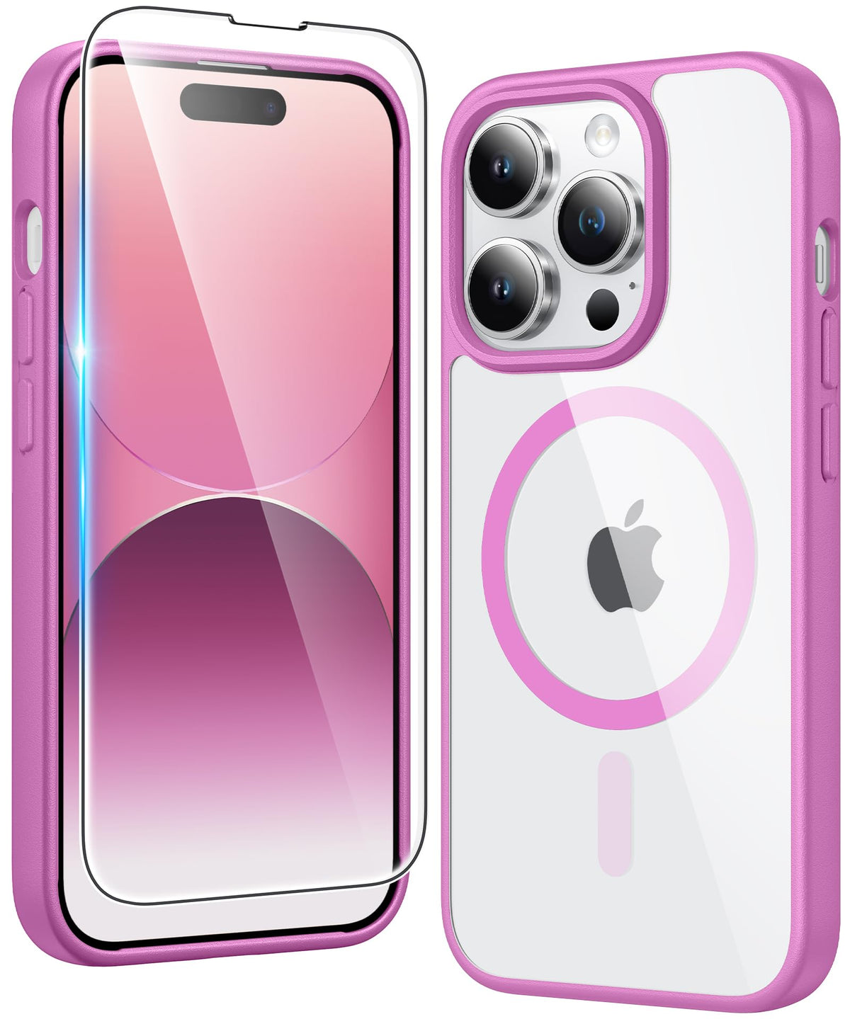 FNTCASE Magnetic for iPhone 15/14/13 Case, Clear
