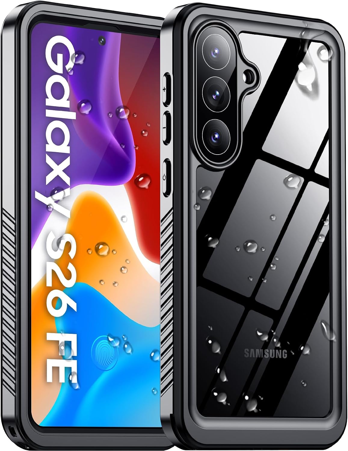 Temdan Compatible with iPhone 17 Pro Case,Waterproof Built-in Screen & Camera Protector IP68 Underwater Full Body 17FT Military Dropproof Shockproof Phone Case 6.3"-Blue/Clear
