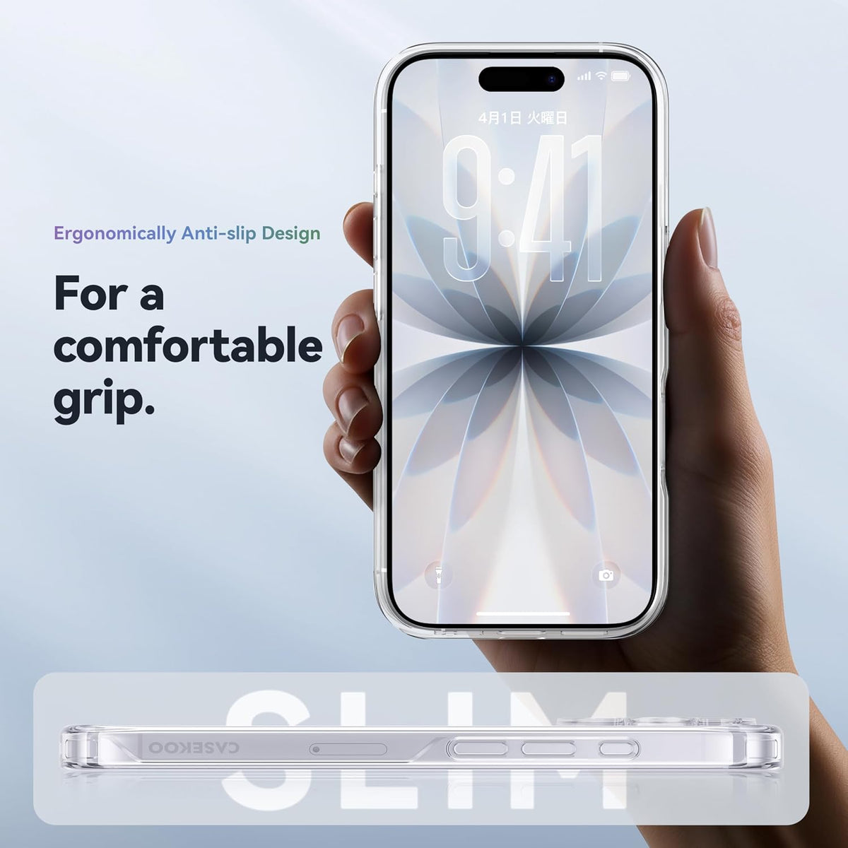 CASEKOO for iPhone Air Case, Crystal Clear, Patented Anti-Yellowing, Slim