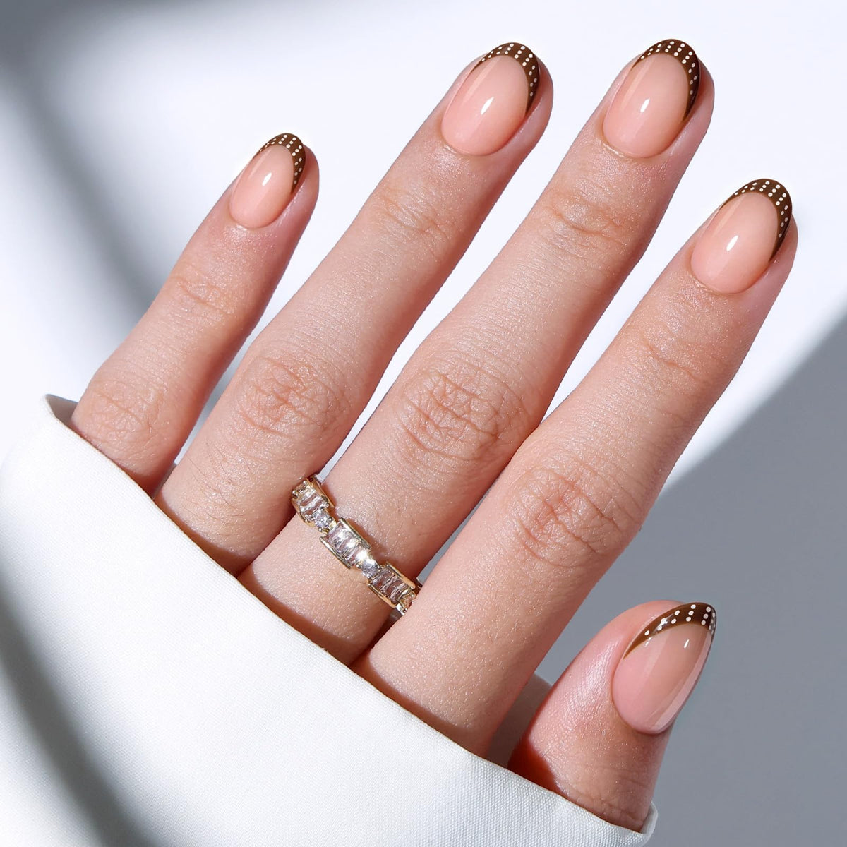 Modelones Black Press on Nails Short, Halloween Oval Fall Fake Nails