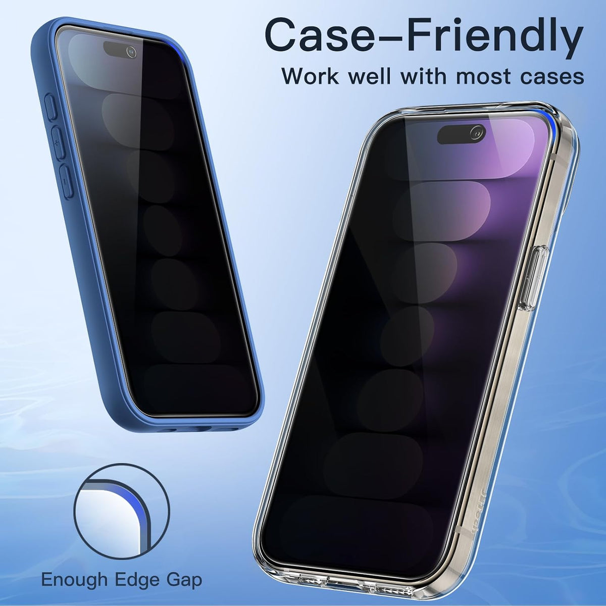 JETech Privacy Screen Protector for iPhone 16 Pro Max, 2-Pack