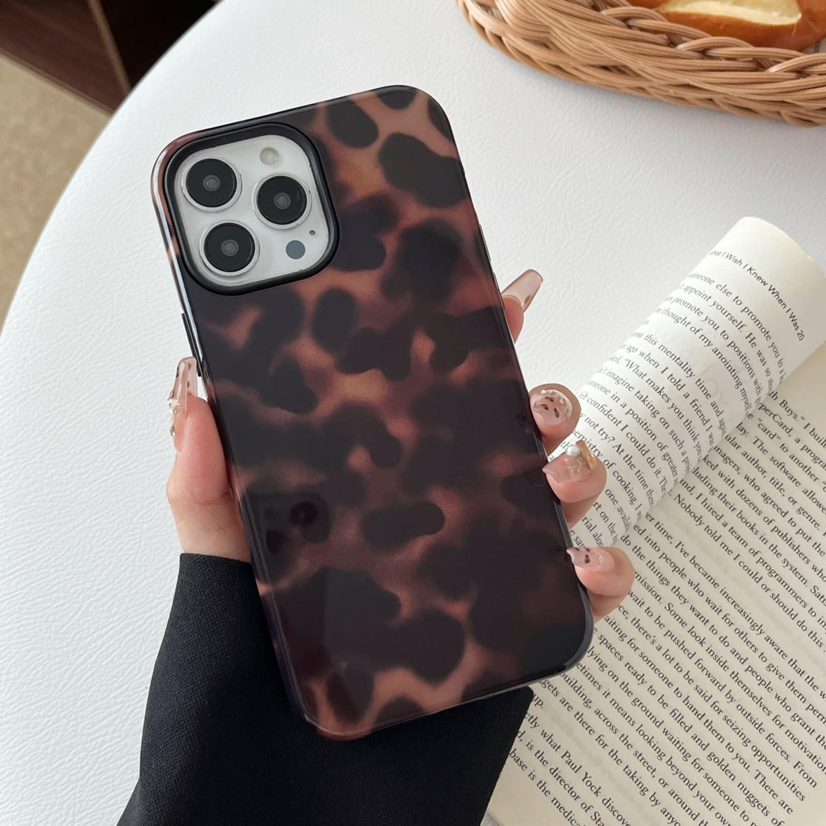 Longlayss Compatible with iPhone 15 Pro Case Tortoise Shell Phone Case