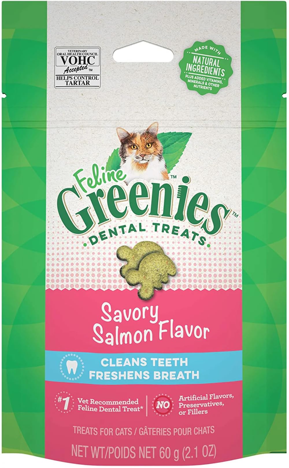 Greenies Feline Natural Dental Cat Treats, Catnip Flavor, 4.6 oz