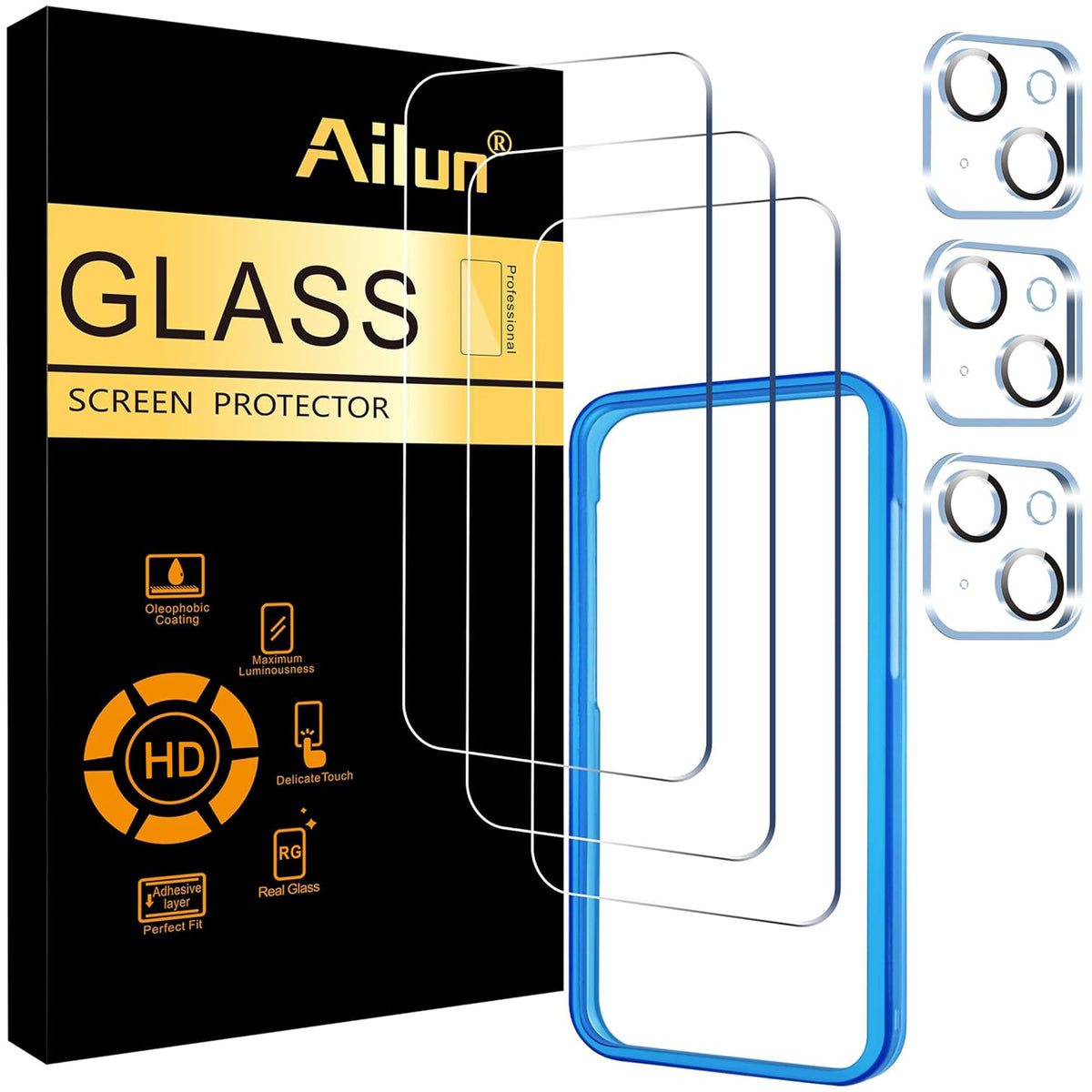 Ailun Screen Protector + Camera Lens Protector for iPhone 16 Pro Max