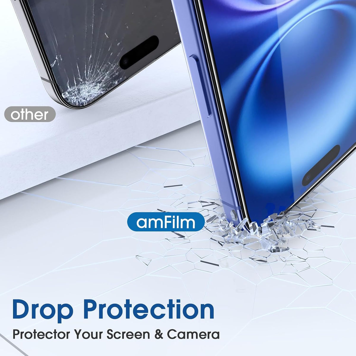 amFilm OneTouch for iPhone 18 Pro Max 6.9'' Screen Protector Tempered Glass