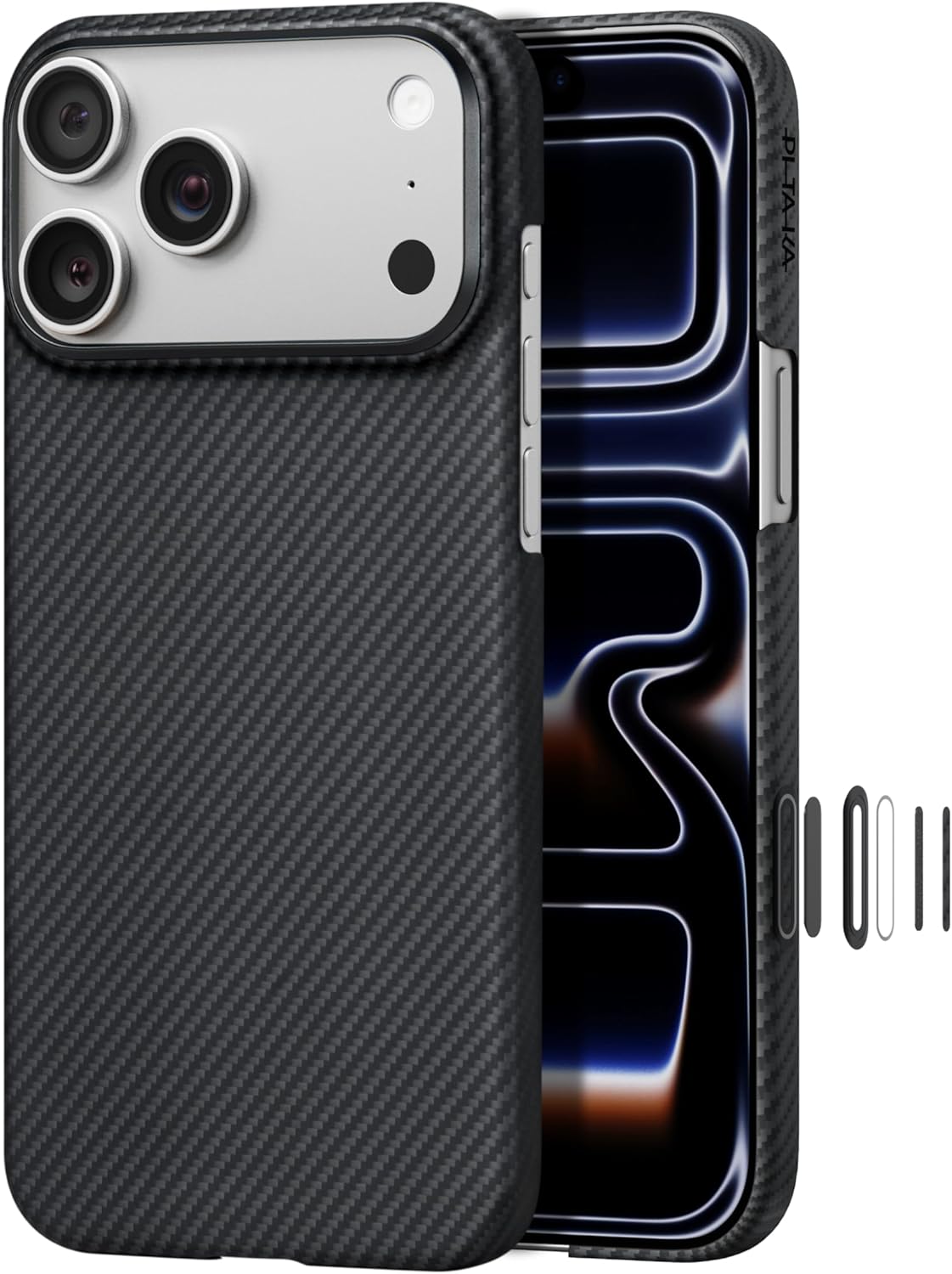 pitaka for iPhone 18 Pro Case 6.3" with Caseless Feeling, Abyss Blue