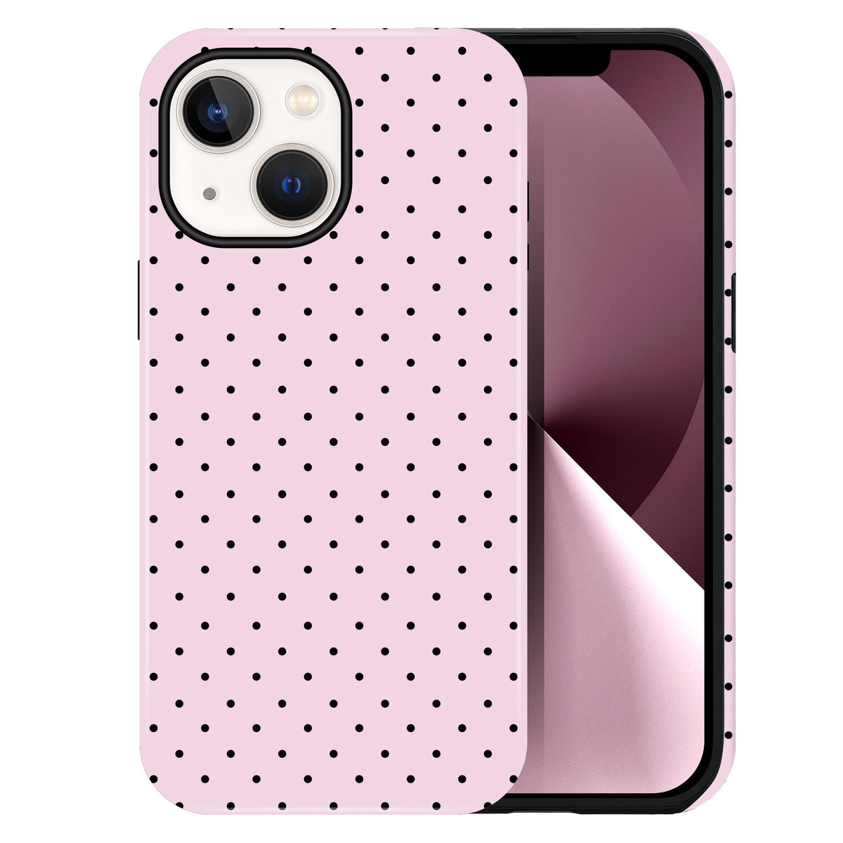 Polka Dot Pattern Phone Case for iPhone 17 6.3", White