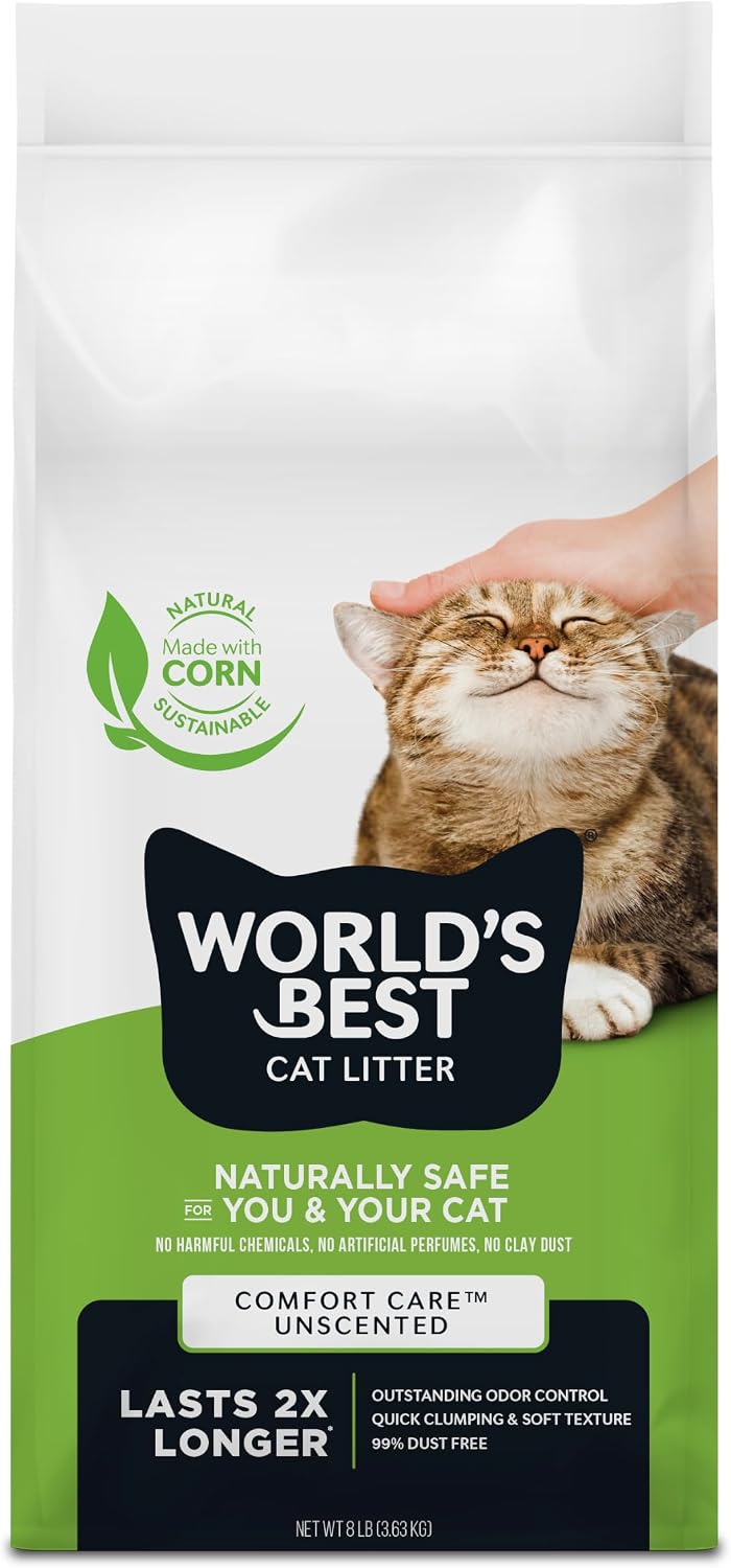World's Best Cat Litter, Comfort Care, Unscented, Odor Control, 8 lb Bag