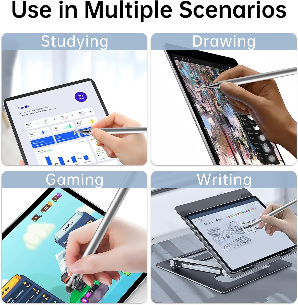 Bopomofo Stylus(5 Pcs),2-in-1 Stylus Pen for Touchscreen,Capacitive Stylus