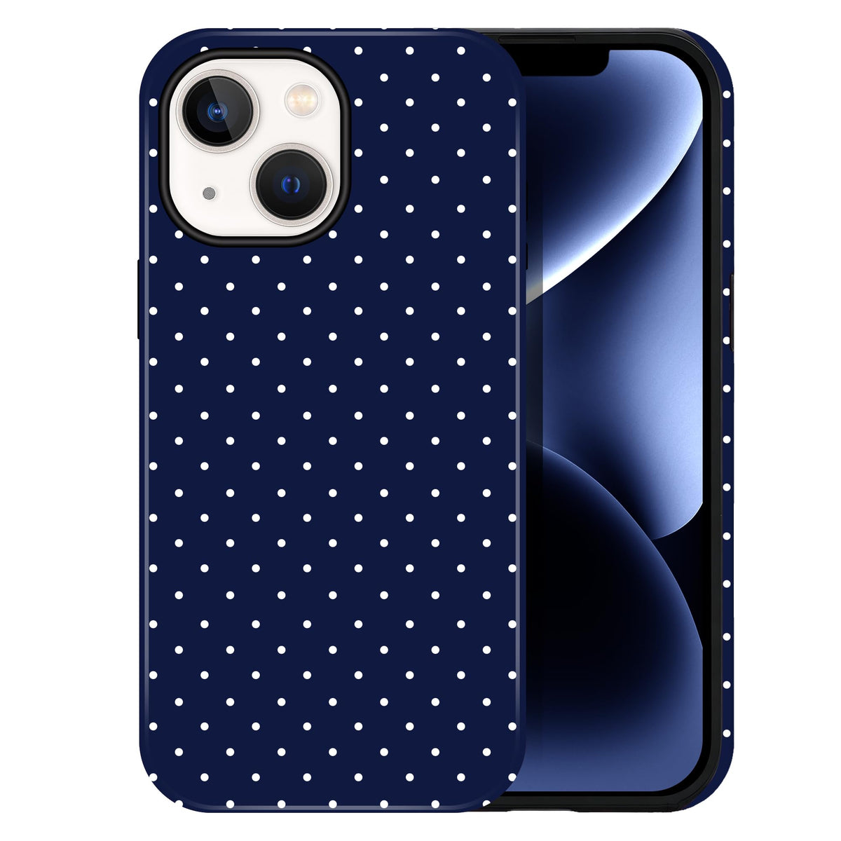 Polka Dot Pattern Phone Case for iPhone 17 6.3", White