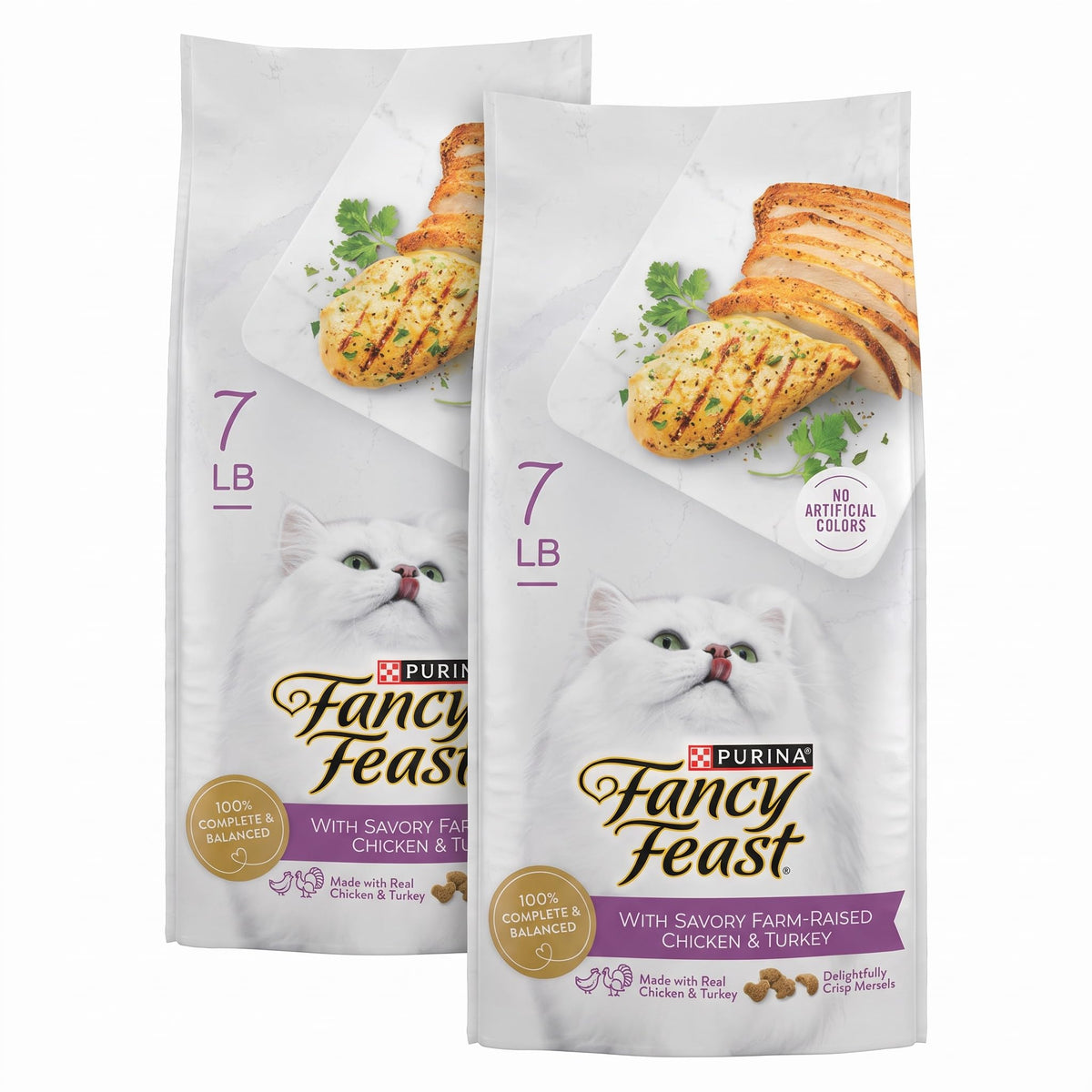 Fancy Feast Purina Farm-Raised Chicken & Turkey Dry Cat Food, 7 lb. Bag