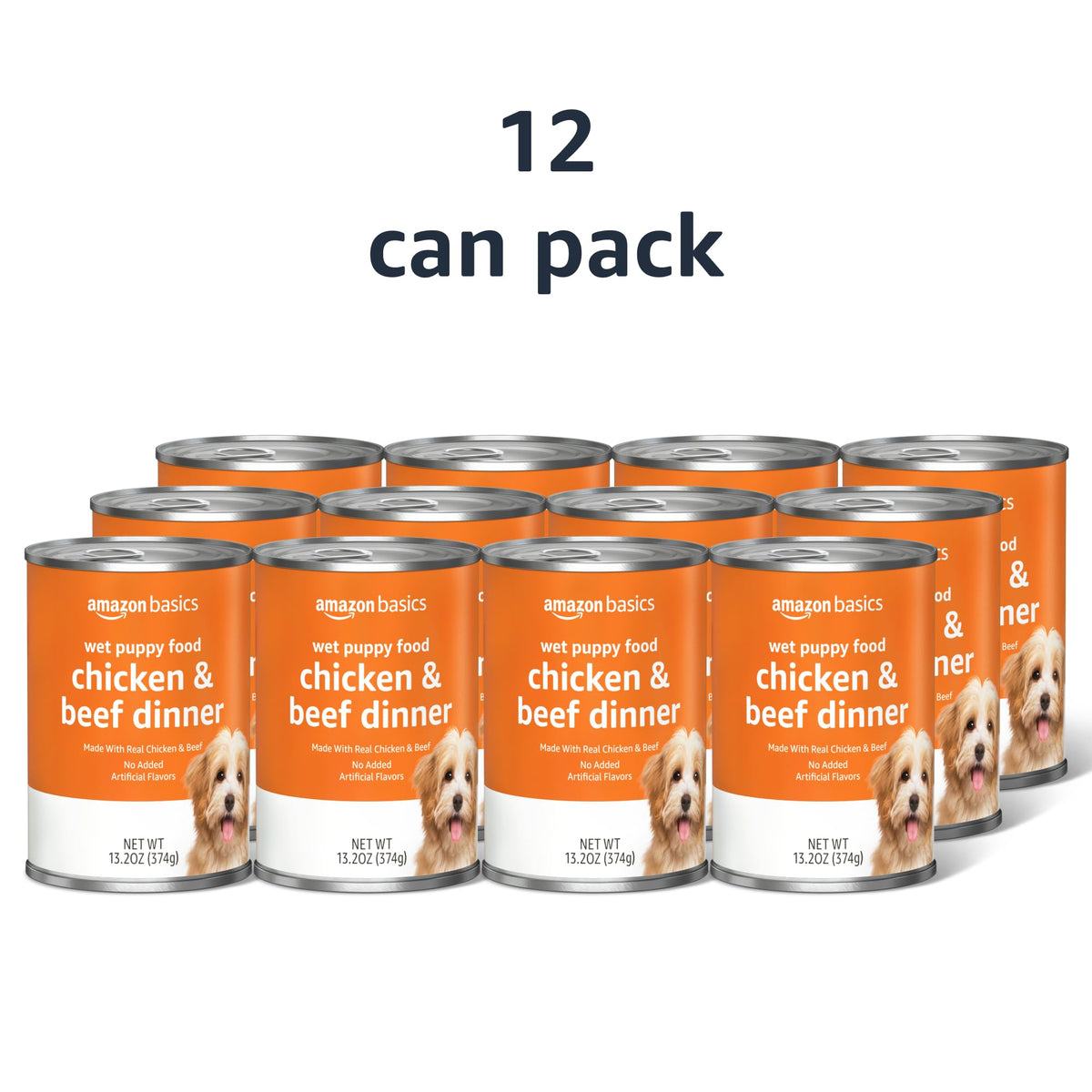 Amazon Basics Wet Dog Food Variety Pack, Country Stew Flavor and Cuts in Gravy with Beef, Made with Natural Ingredients, 13.2oz Cans (Pack of 12)